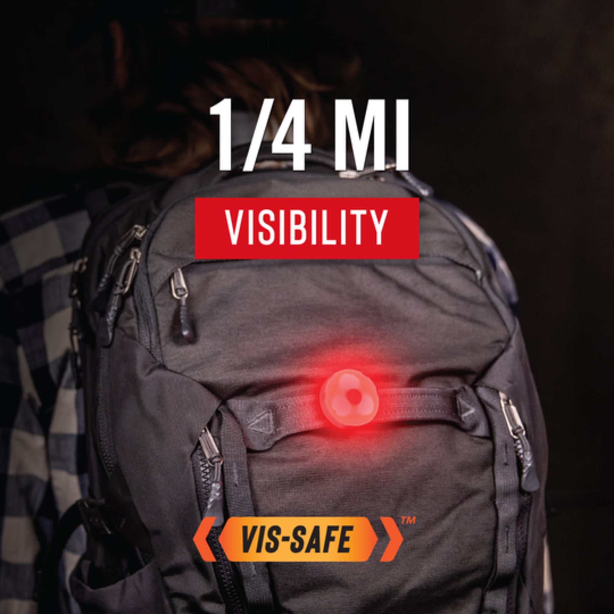 Coast® SL1R Rechargeable Red Safety Light - 1/4 Mile Visibility, 41-Hour Battery, Versatile Mounting, 3 Light Modes, Compact & Durable Design