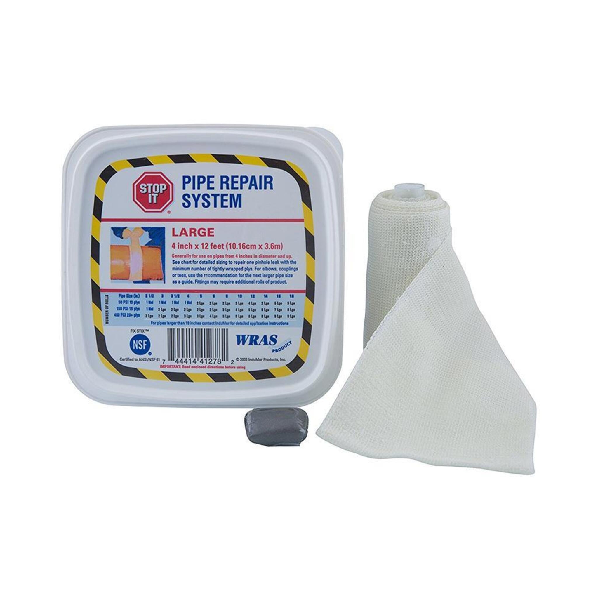 Stop It Pipe Repair System - Large - 4-In X 12-Ft Waterworks Products - Cleanflow