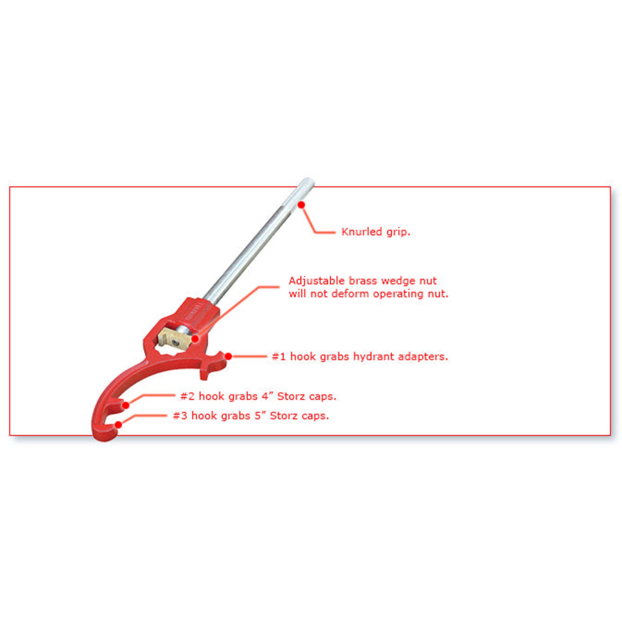 Trumbull Adjustable Storz Hydrant Wrench Hose and Fittings - Cleanflow