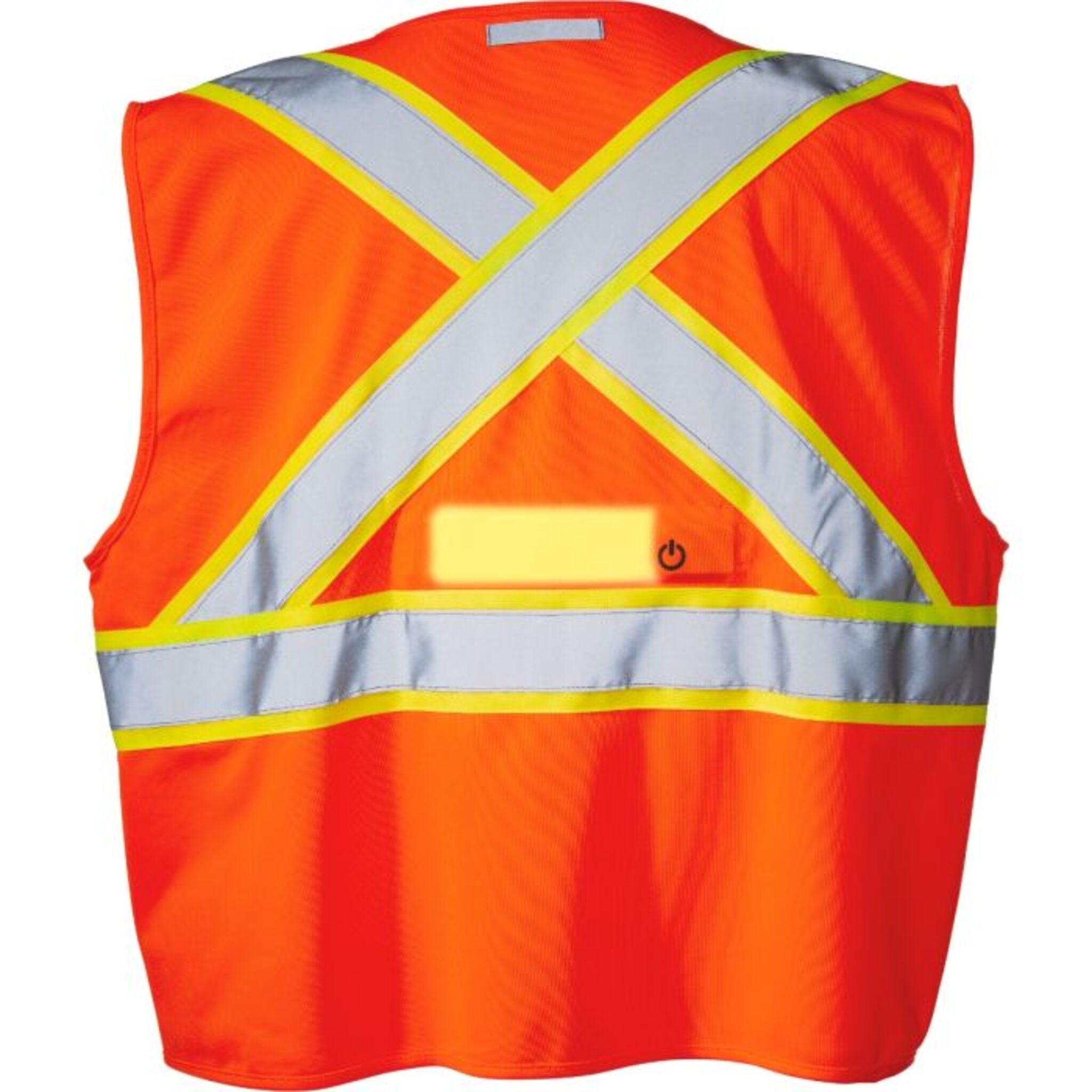 Coast® SV350 Hi-Vis X-Back Lighted Safety Vest - ANSI Class 2, Rechargeable LED Strip, Dual Light Modes, Reflective Tape, Multiple Pockets