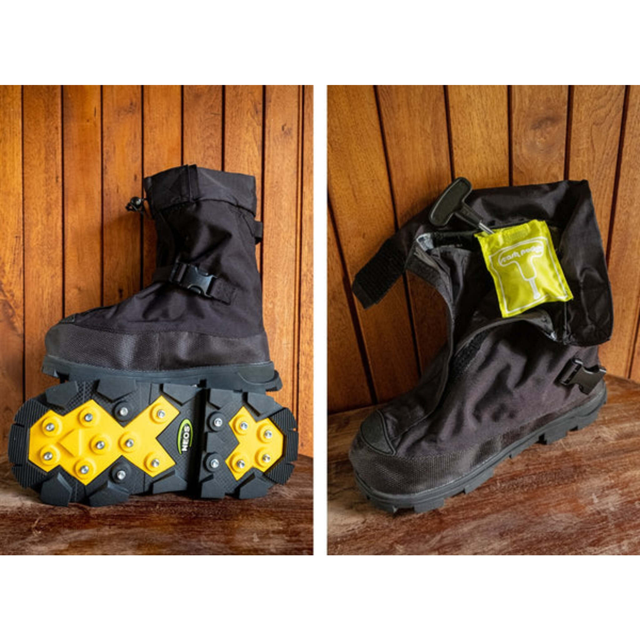 NEOS Voyager™ All Season Glacier Trek Cleats Overshoes - Waterproof, 500 Denier Nylon, 16 Spikes, 11" Height, -19°C Comfort, Adjustable Fit | Sizes S-4XL