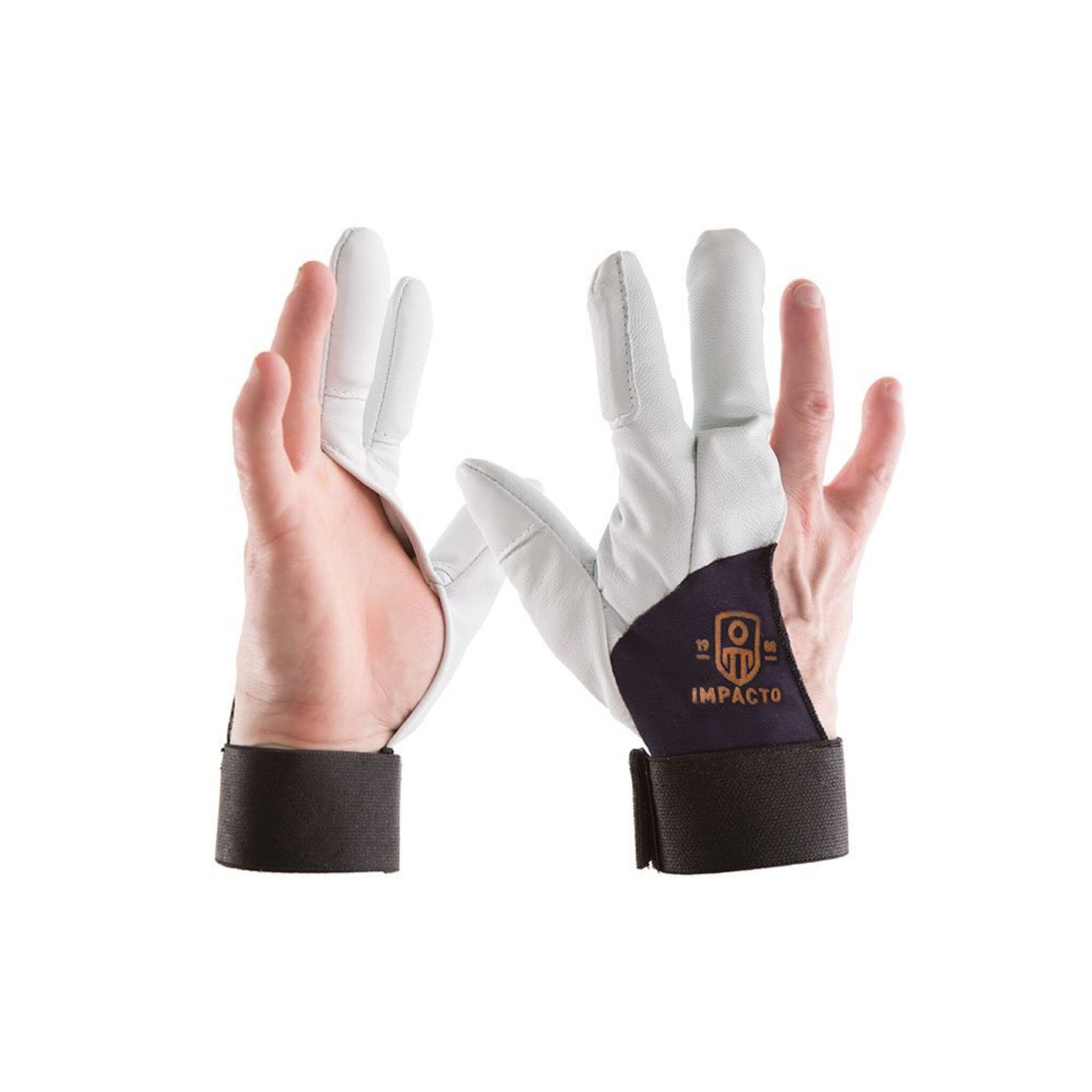 Impacto 202-30 Pearl Leather Series Three Finger Protection Repetitive Task Gloves Ergonomics - Cleanflow