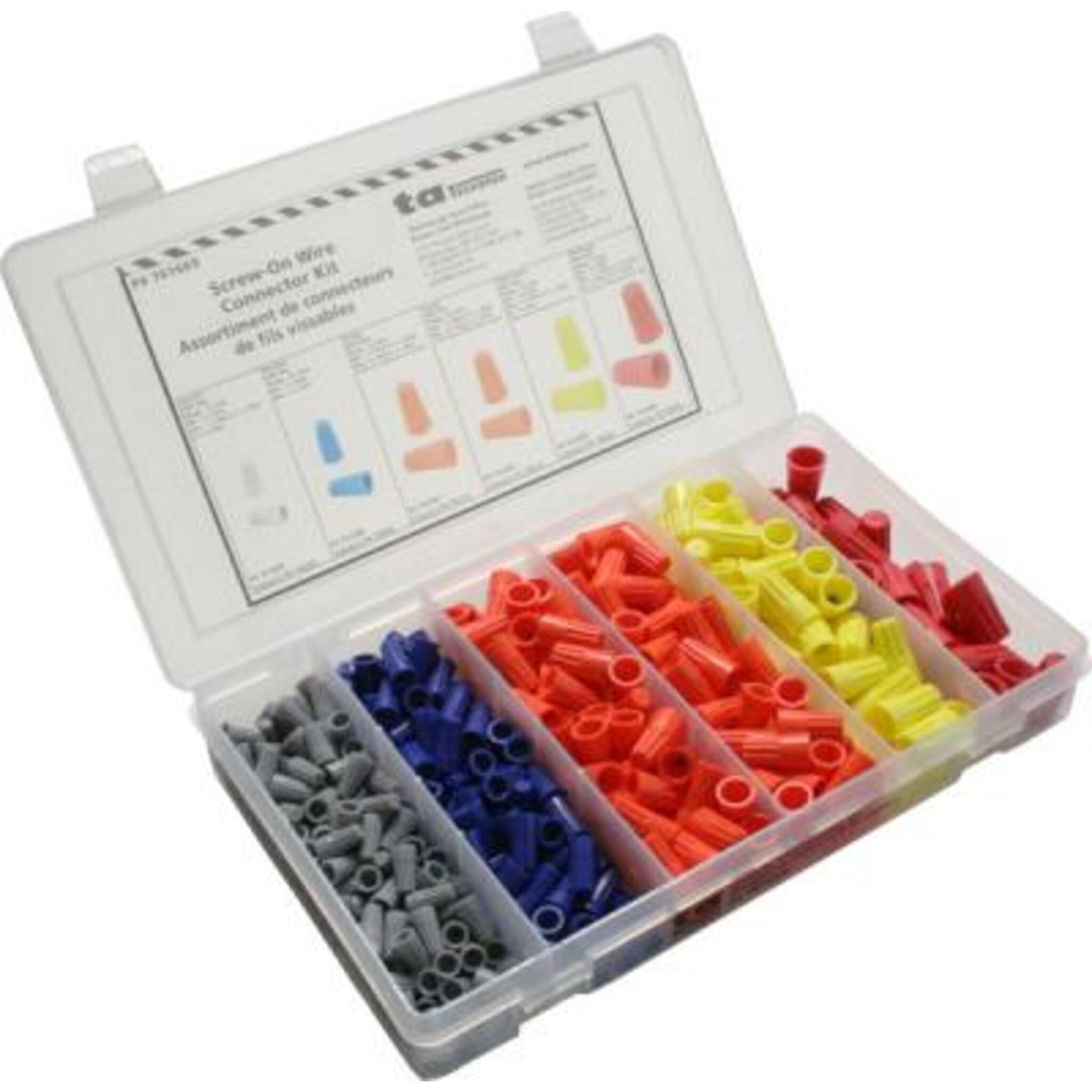 Techspan Screw-On Wire Connectors' Assortment Kit - 475 pcs