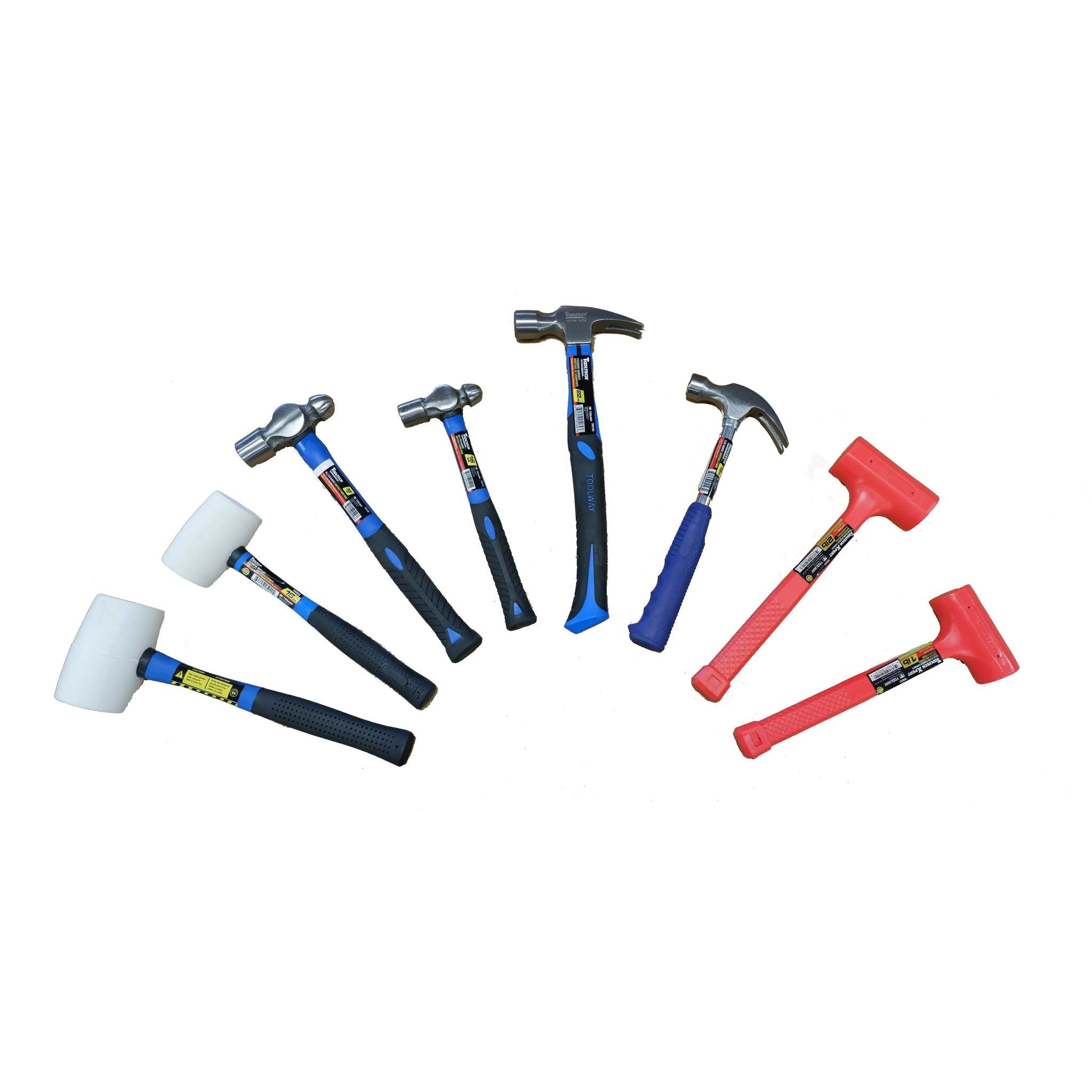 ToolTech 8-Piece Industrial Master Hammer Set