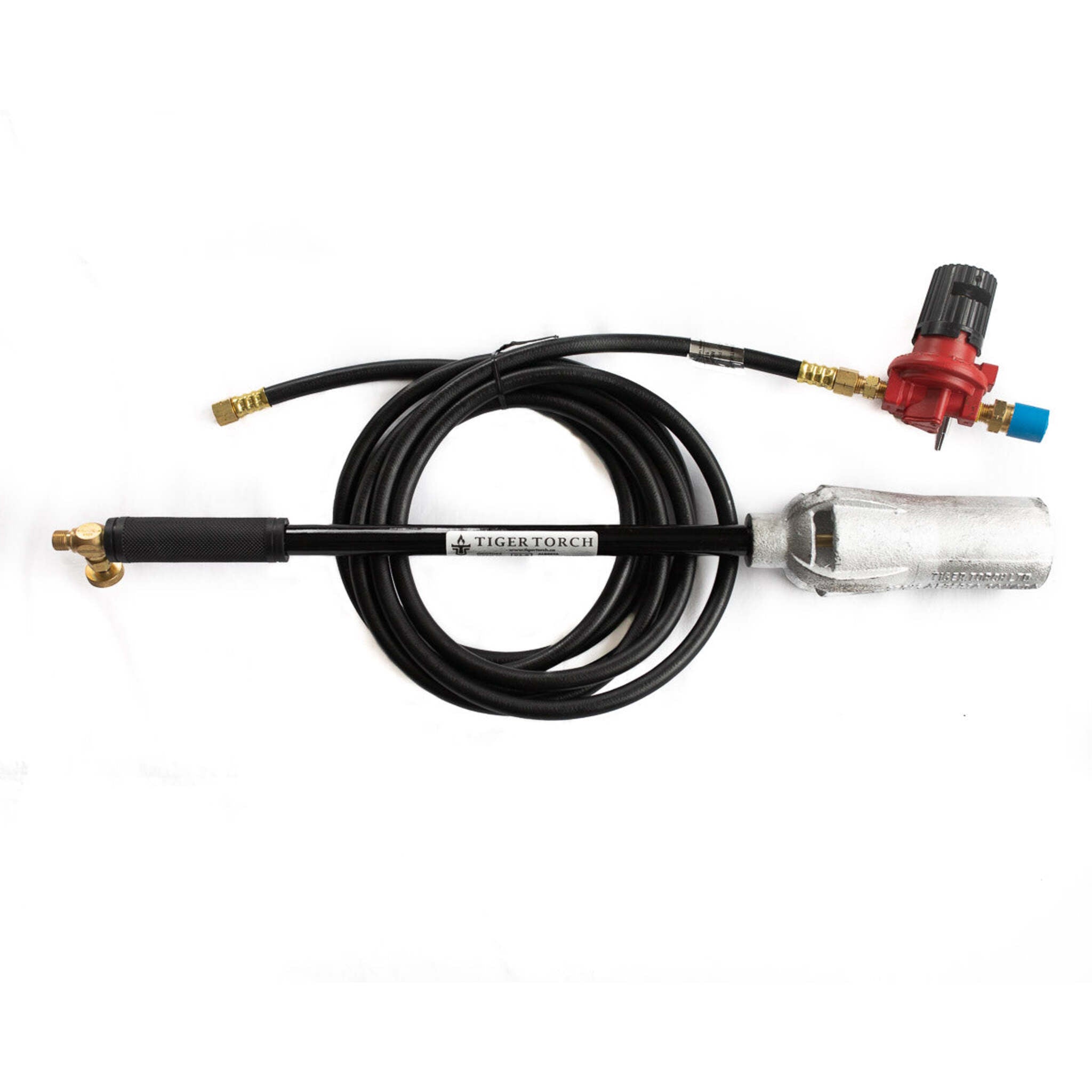 Tiger Torch 95-B Propane Torch Kit with Cast Iron Head, Adjustable 208,000 BTU, 30 PSI Regulator - Available with 15-Ft Hose