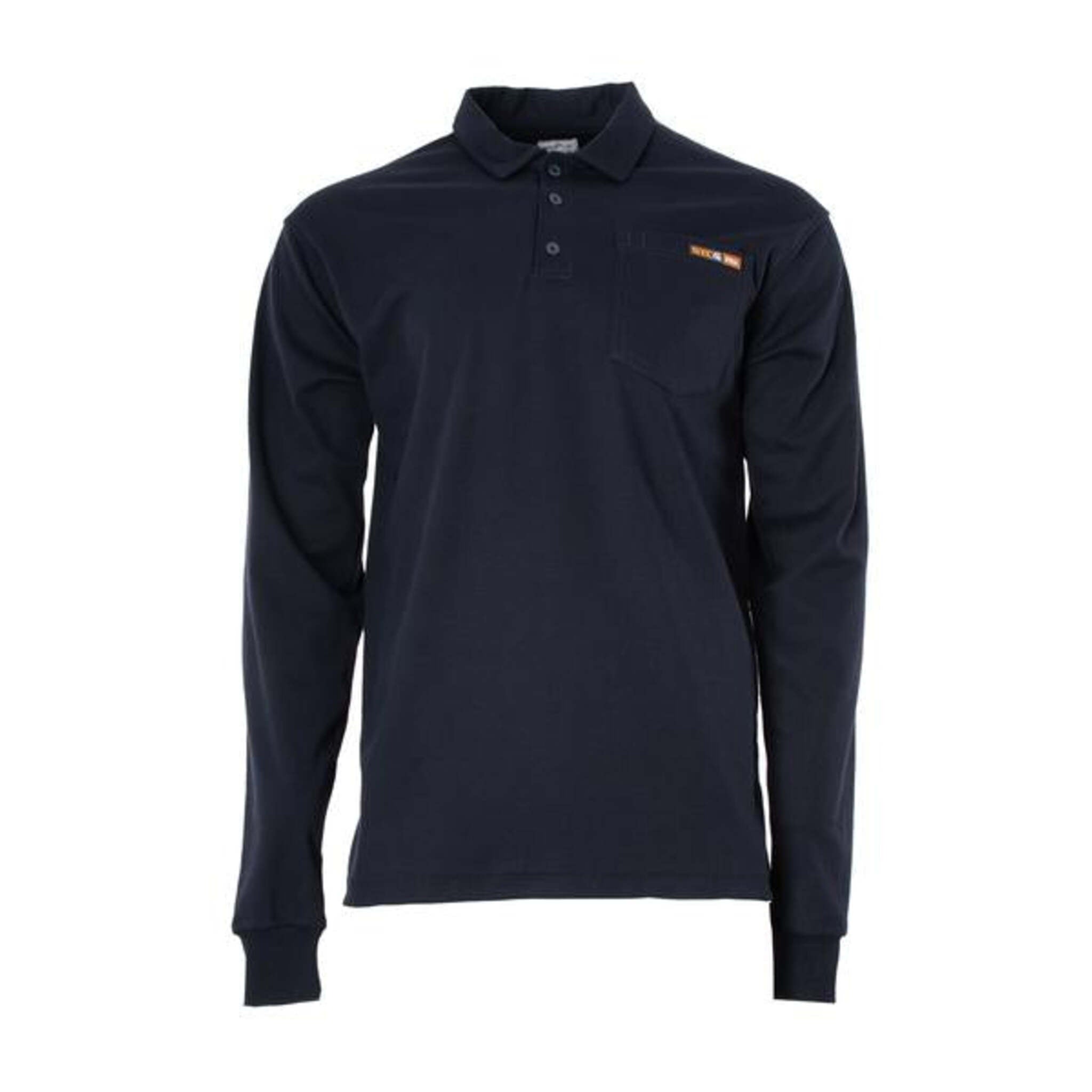 STC Long Sleeved Arc Rated Henley Polo Shirt | Navy | Sizes Small to 5XL Flame Resistant Work Wear - Cleanflow