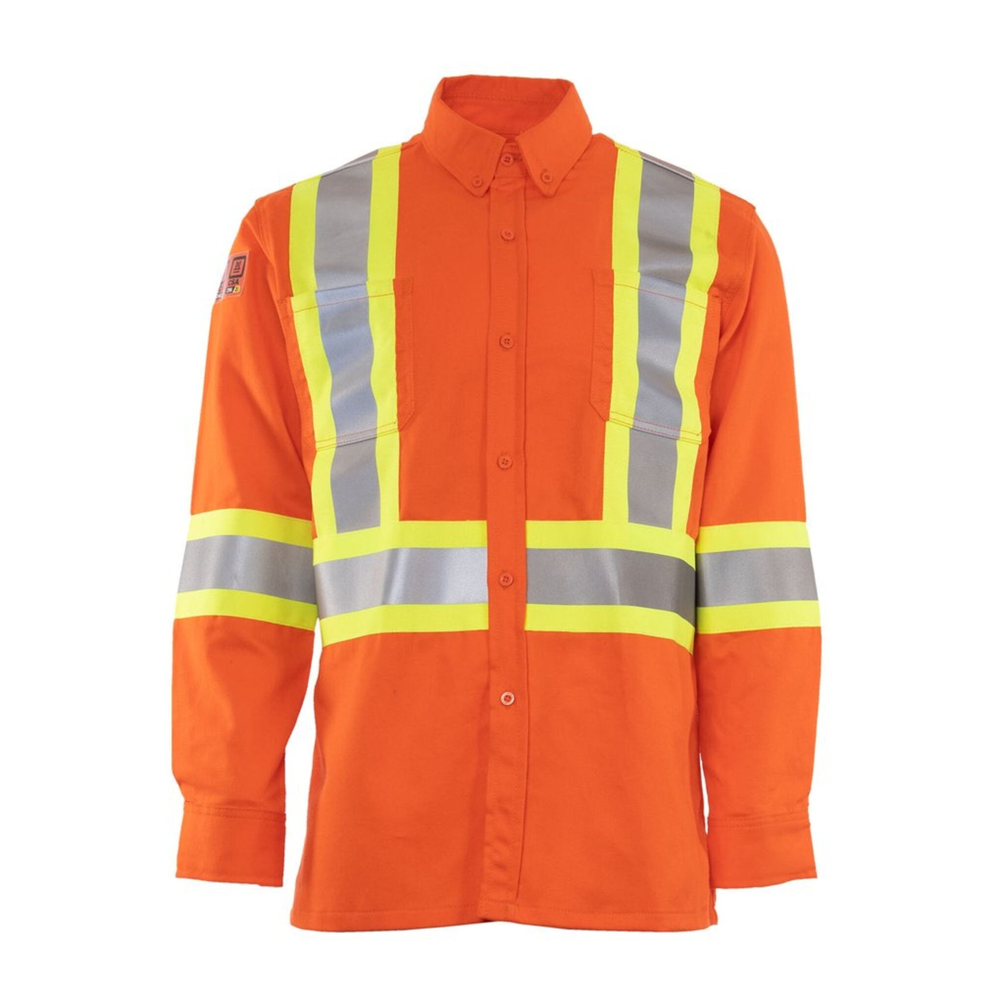 STC High-visibility Fire Retardant Shirt | Orange | Sizes Small to 5XL Flame Resistant Work Wear - Cleanflow