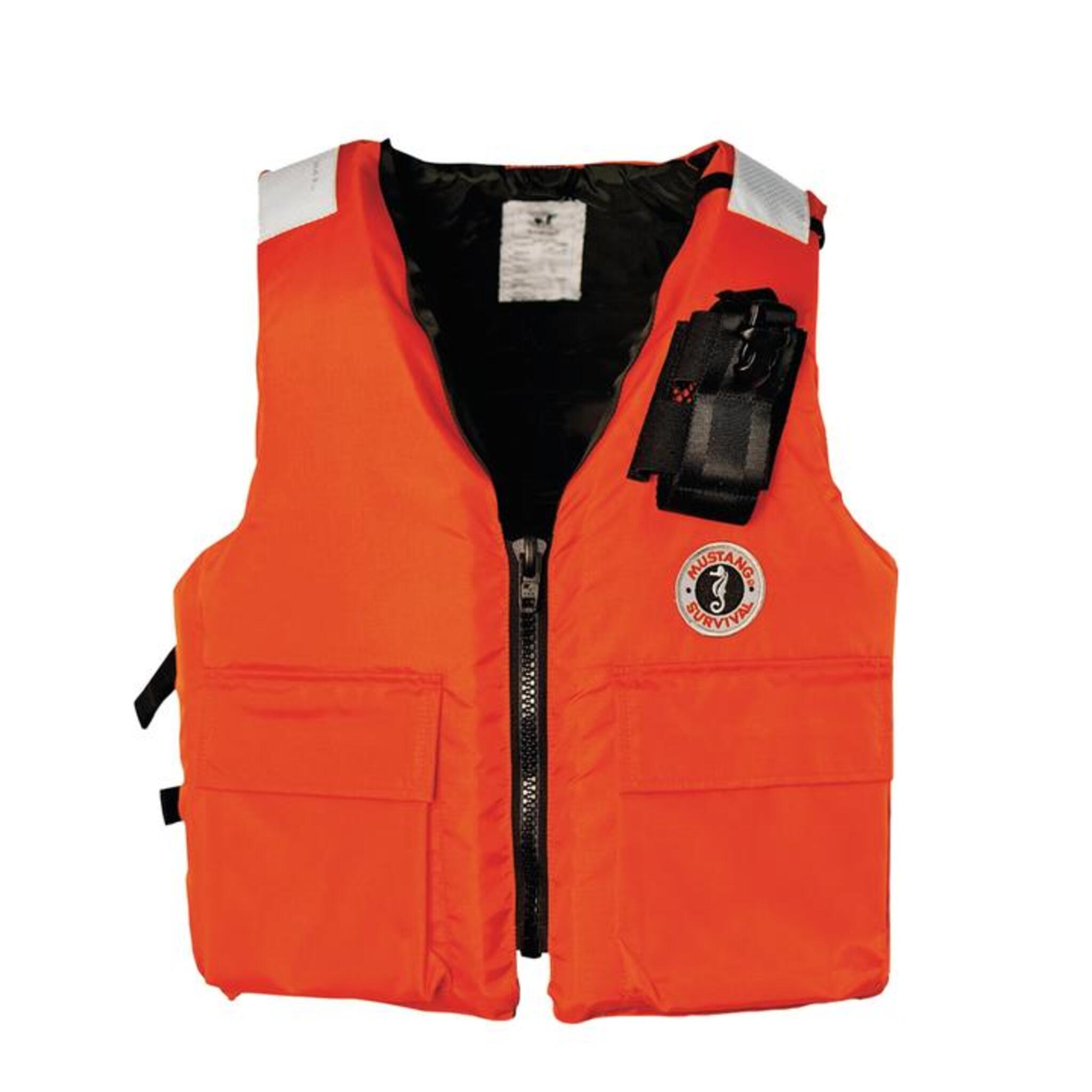 Mustang Survival Two-Pocket Flotation Vest With Radio Pocket | S-2XL Personal Flotation Devices - Cleanflow