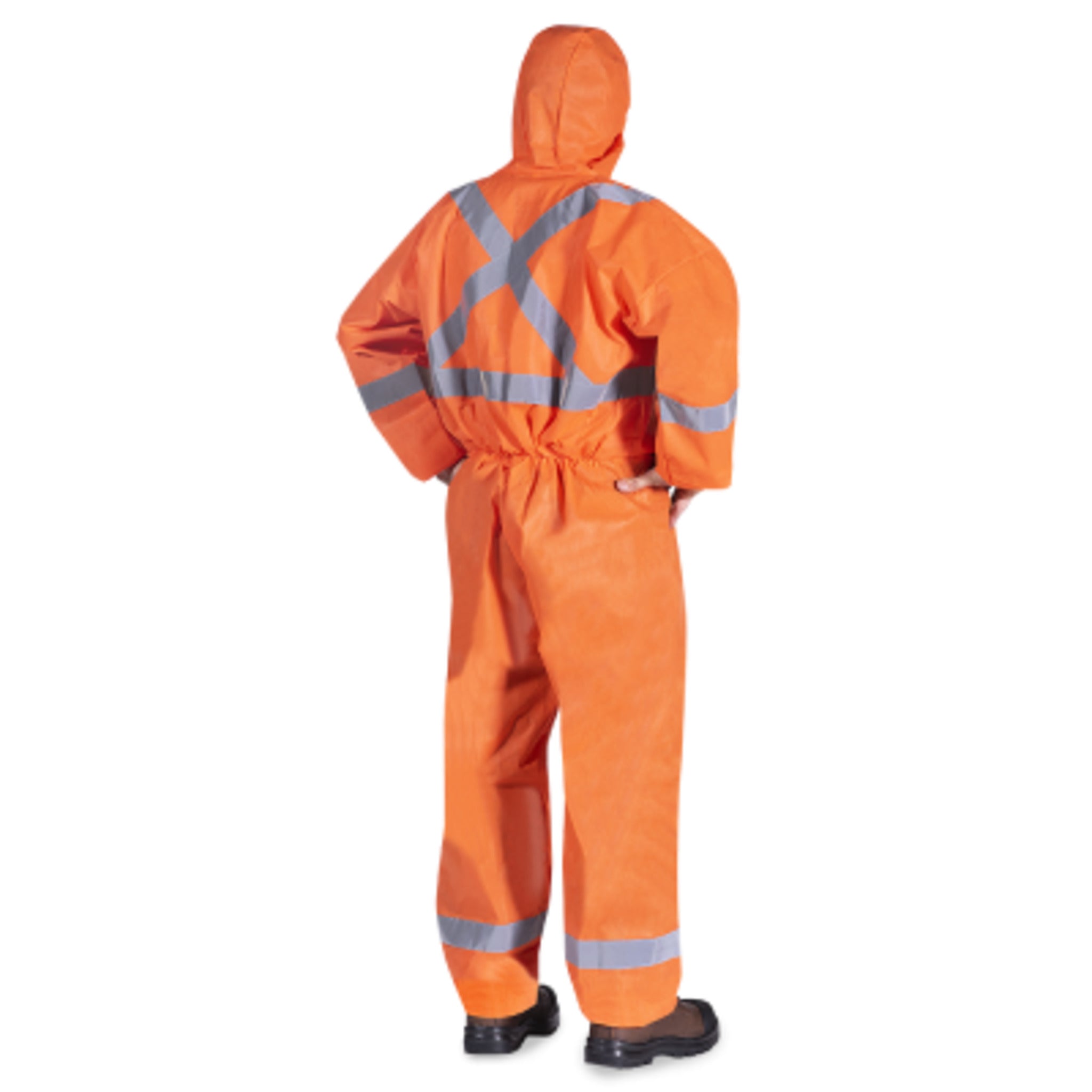 Pioneer Hi-Vis SMS Disposable Coveralls, 12 Pack Work Wear - Cleanflow