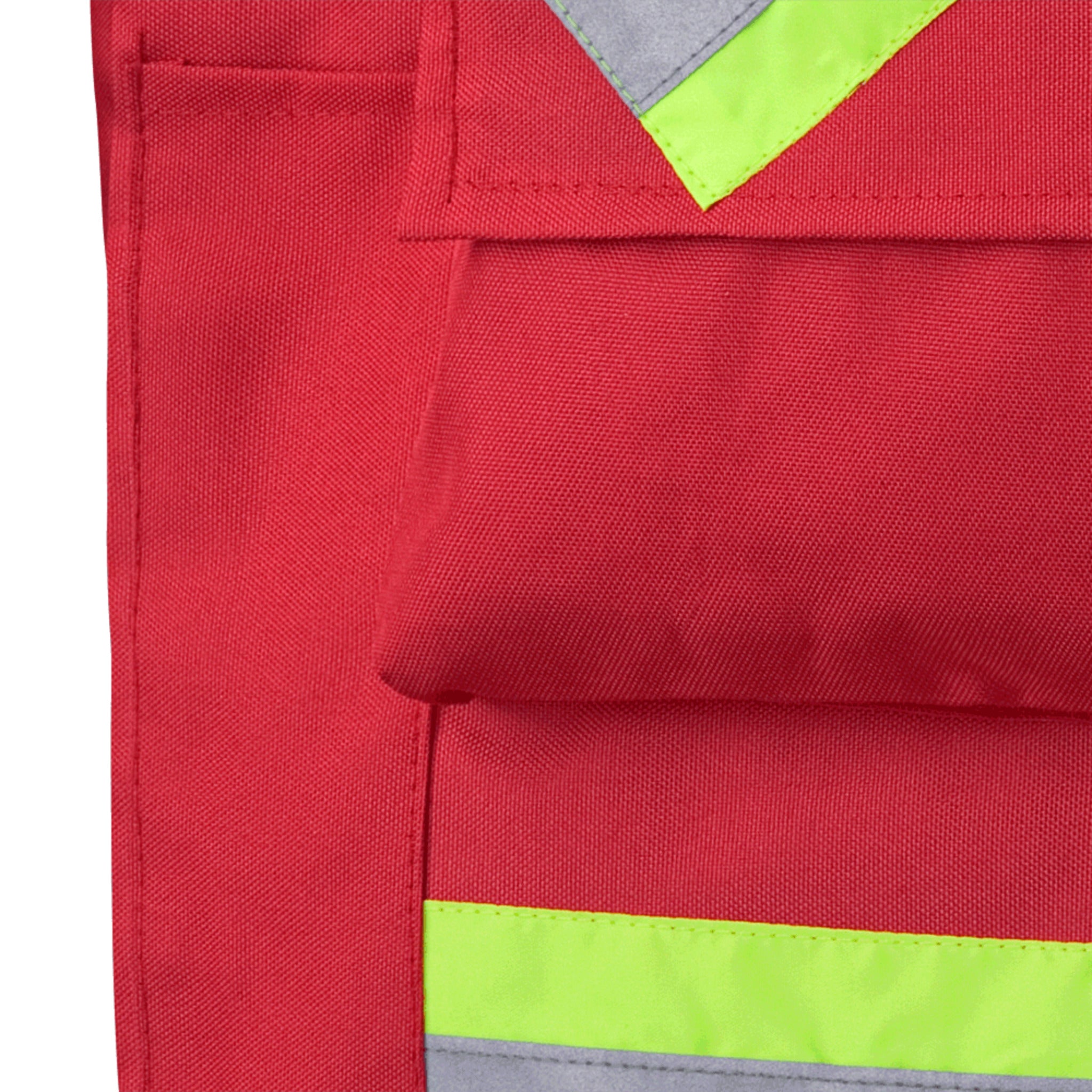 Pioneer Surveyor's/Supervisor's Safety Vest - 600D Oxford Poly | Red | Sizes S - 5XL Hi Vis Work Wear - Cleanflow