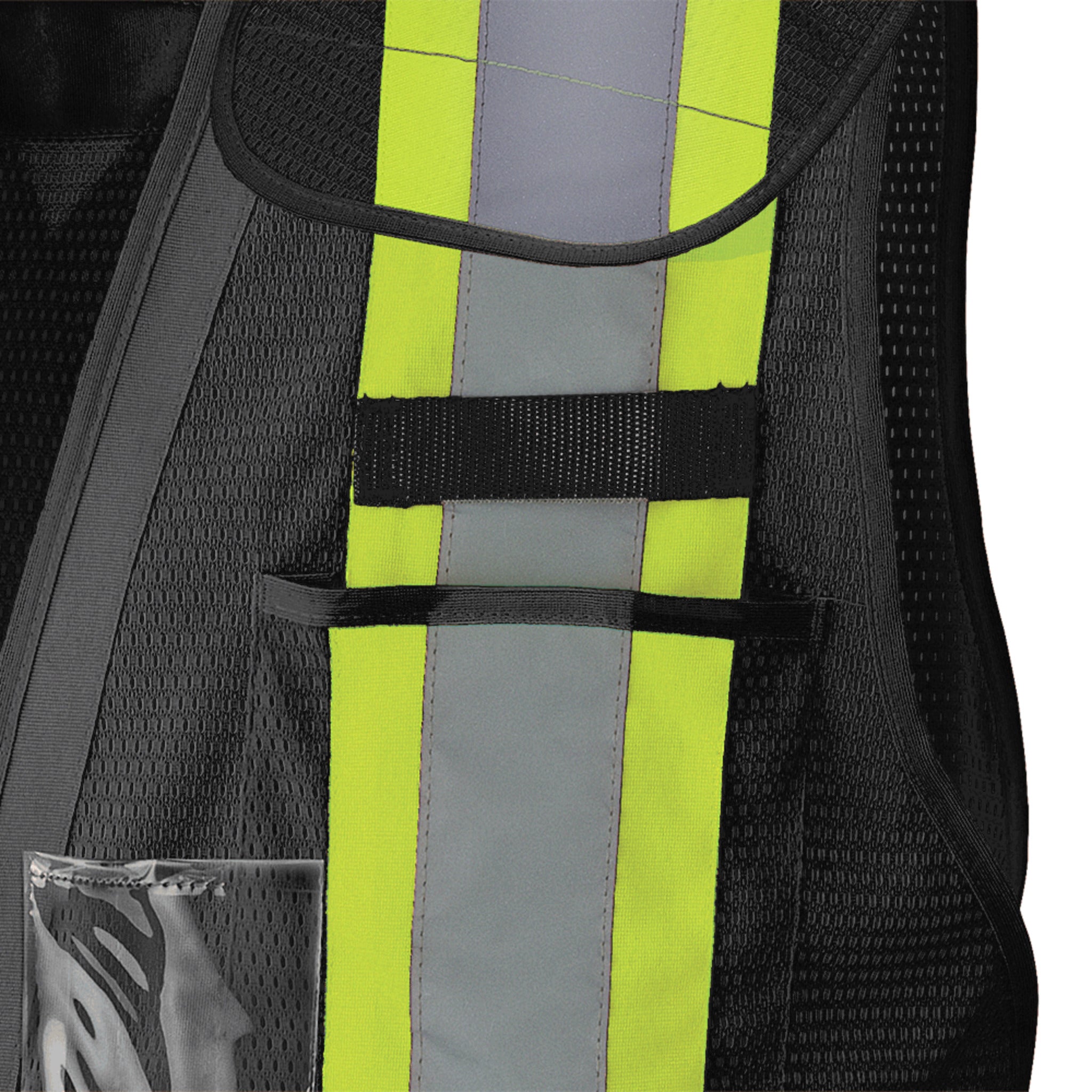 Pioneer Drop Shoulder Safety Tear-Away Vest - Poly Mesh | Black | Sizes Small - 5XL Hi Vis Work Wear - Cleanflow