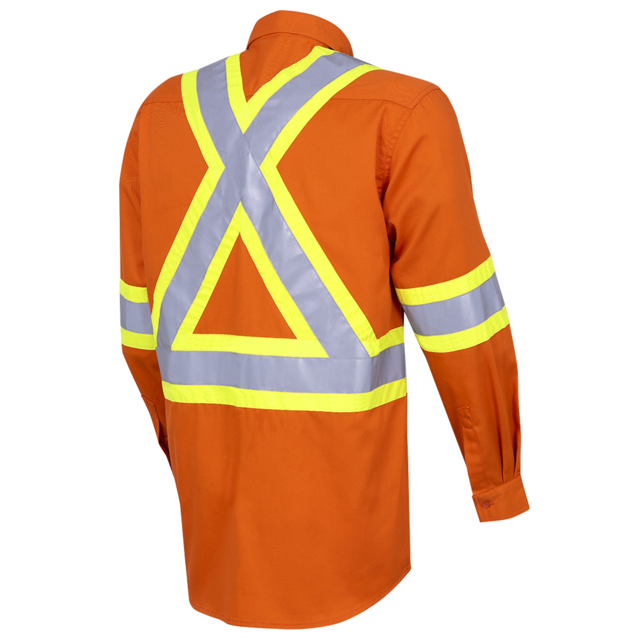 Pioneer Ultra Cool Cotton Twill Button Down Collared Safety Shirt | Orange | Sizes Small - 4XL Hi Vis Work Wear - Cleanflow