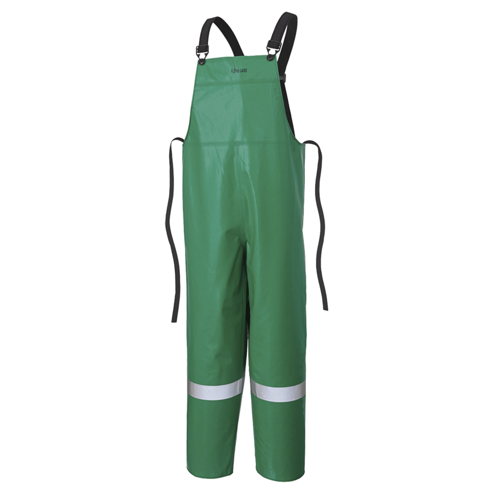 Ranpro CA-43® FR Chemical/Acid Resistant Safety Bib Pants - PVC/Poly | Green | Sizes Small - 4XL Flame Resistant Work Wear - Cleanflow