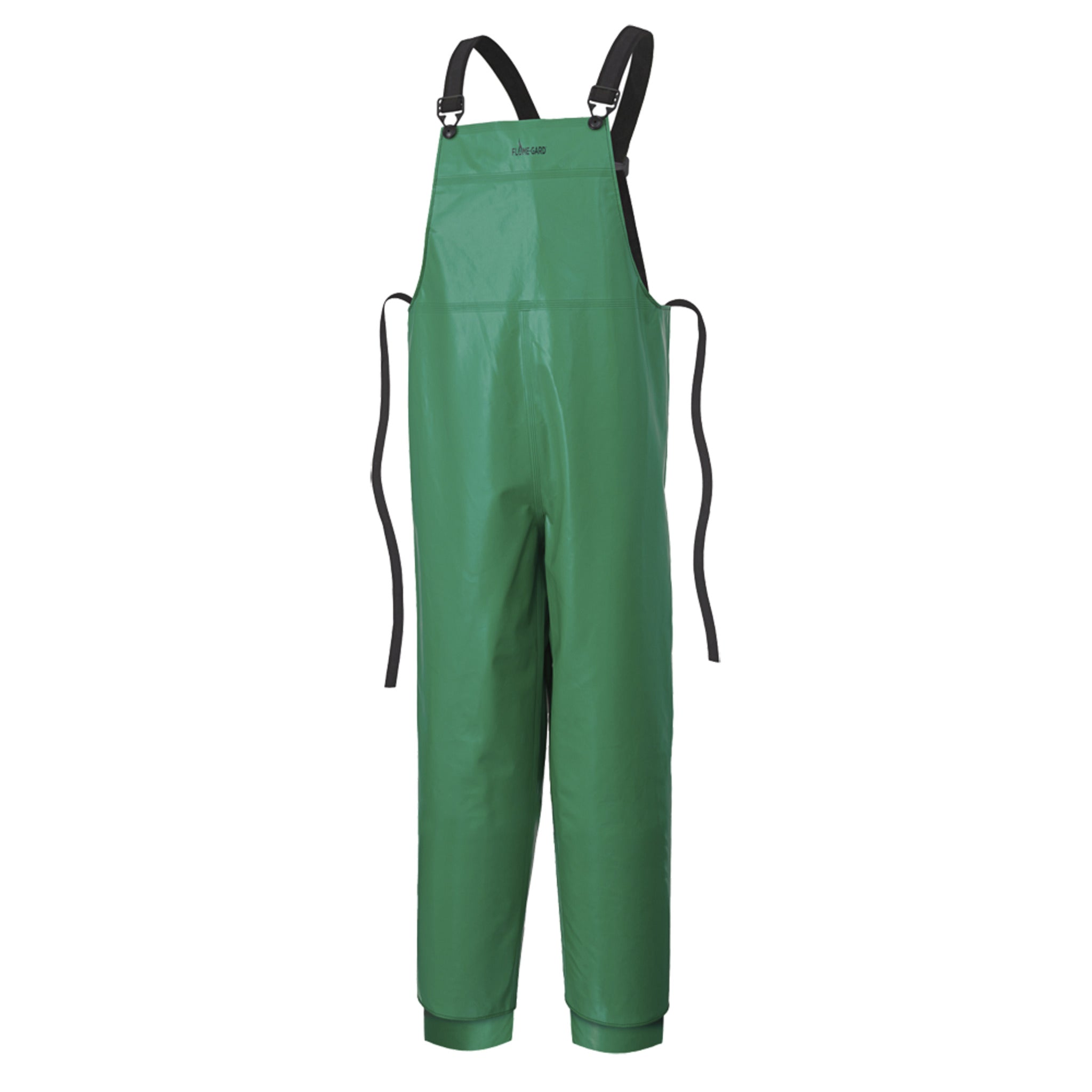 Ranpro CA-43® FR Chemical/Acid Resistant Bib Pants - PVC/Poly | Green | Sizes Small - 4XL Flame Resistant Work Wear - Cleanflow