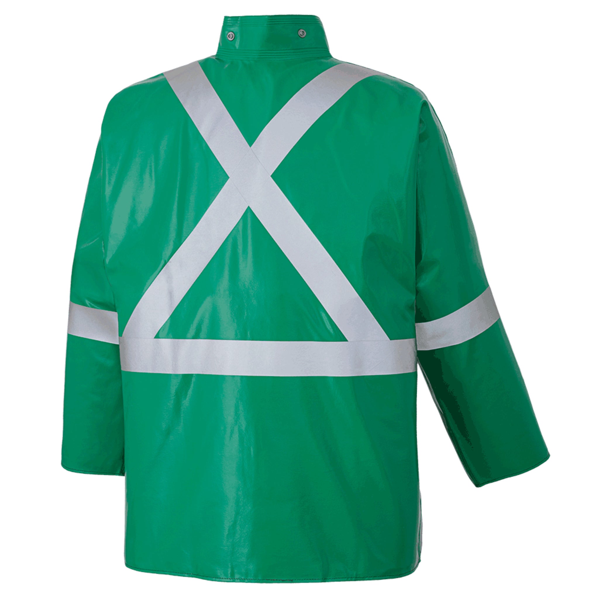 Ranpro CA-43® FR Chemical/Acid Resistant Safety Jacket - PVC/Poly | Green | Sizes Small - 4XL Flame Resistant Work Wear - Cleanflow