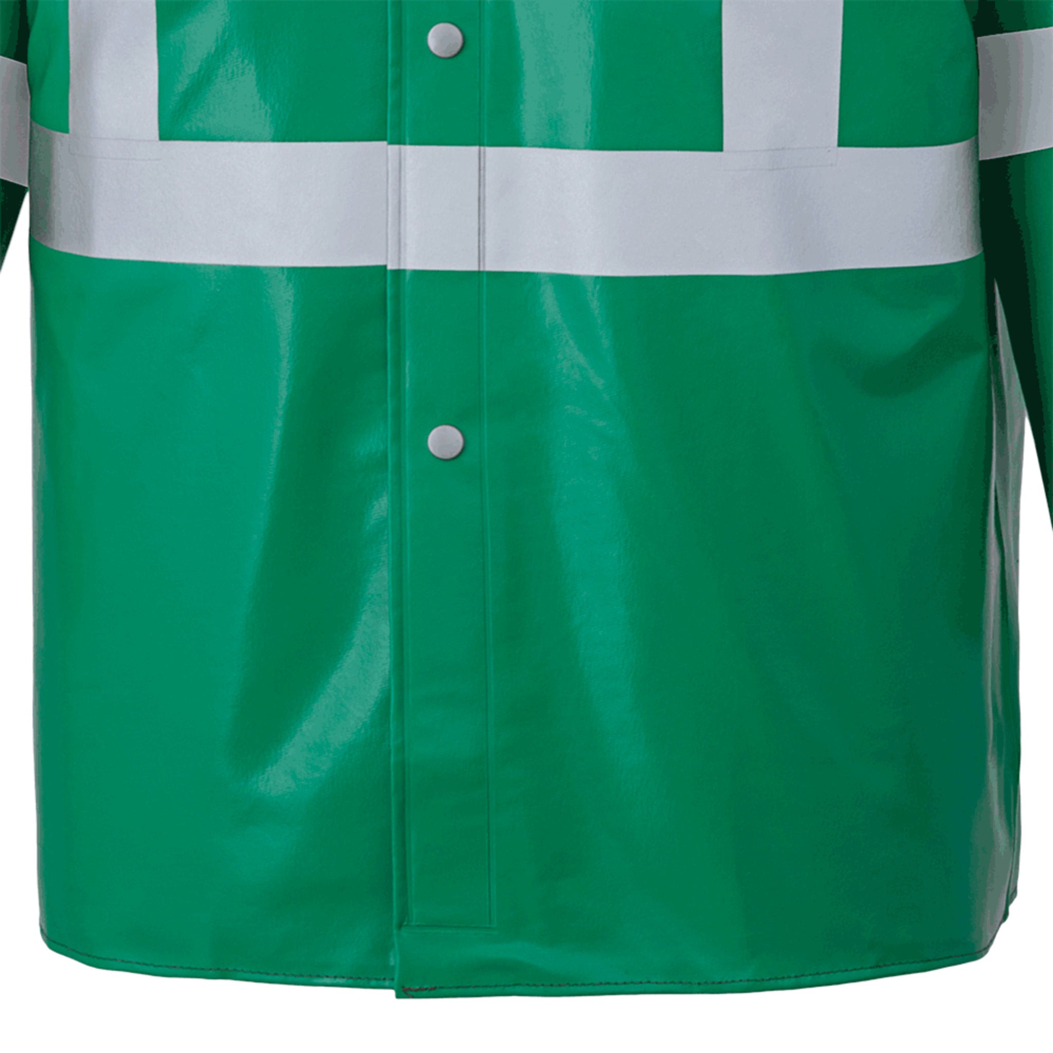 Ranpro CA-43® FR Chemical/Acid Resistant Safety Jacket - PVC/Poly | Green | Sizes Small - 4XL Flame Resistant Work Wear - Cleanflow