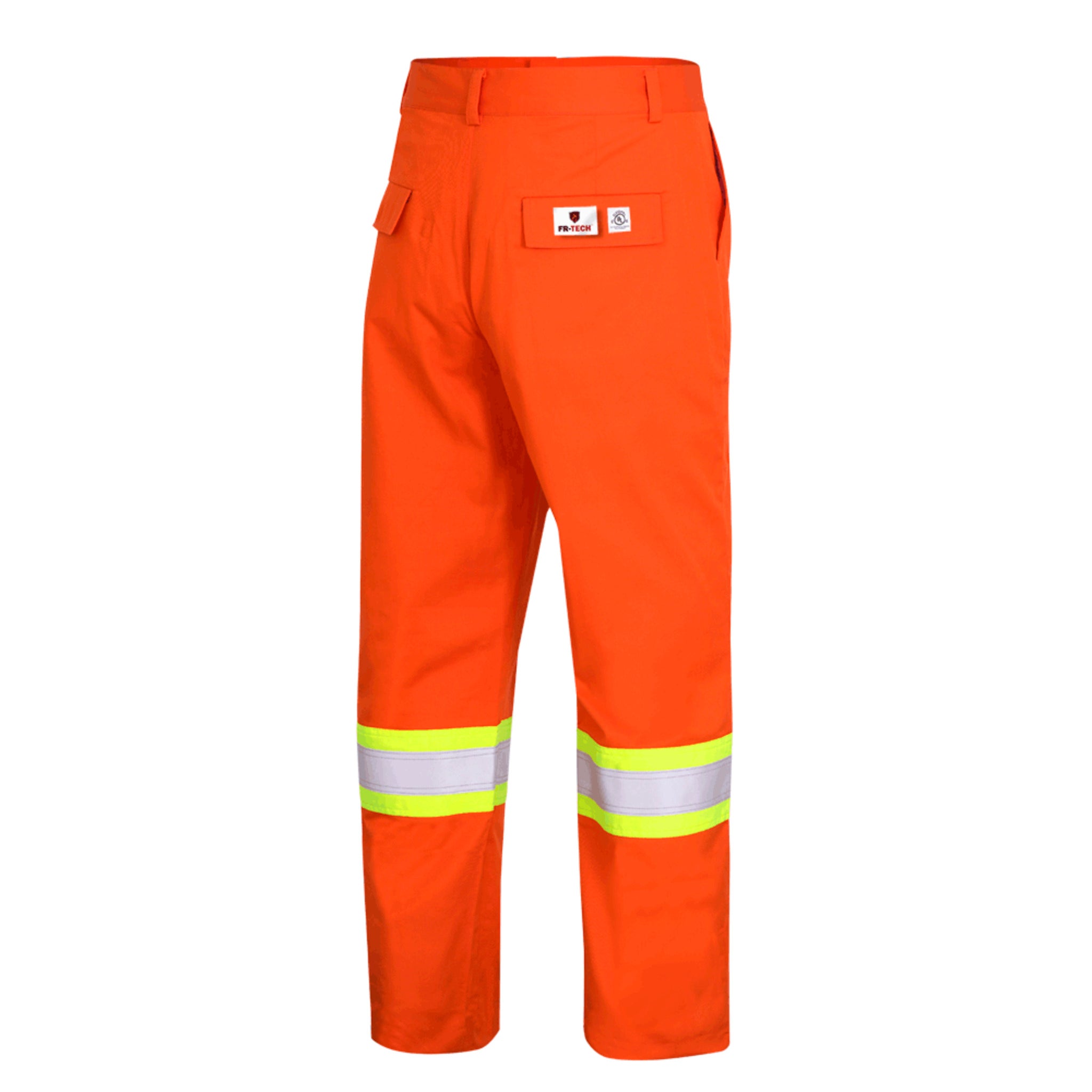 Pioneer FR-TECH® FR/ARC Rated 7 oz Hi Viz Safety Pants - 88/12 | Orange Flame Resistant Work Wear - Cleanflow