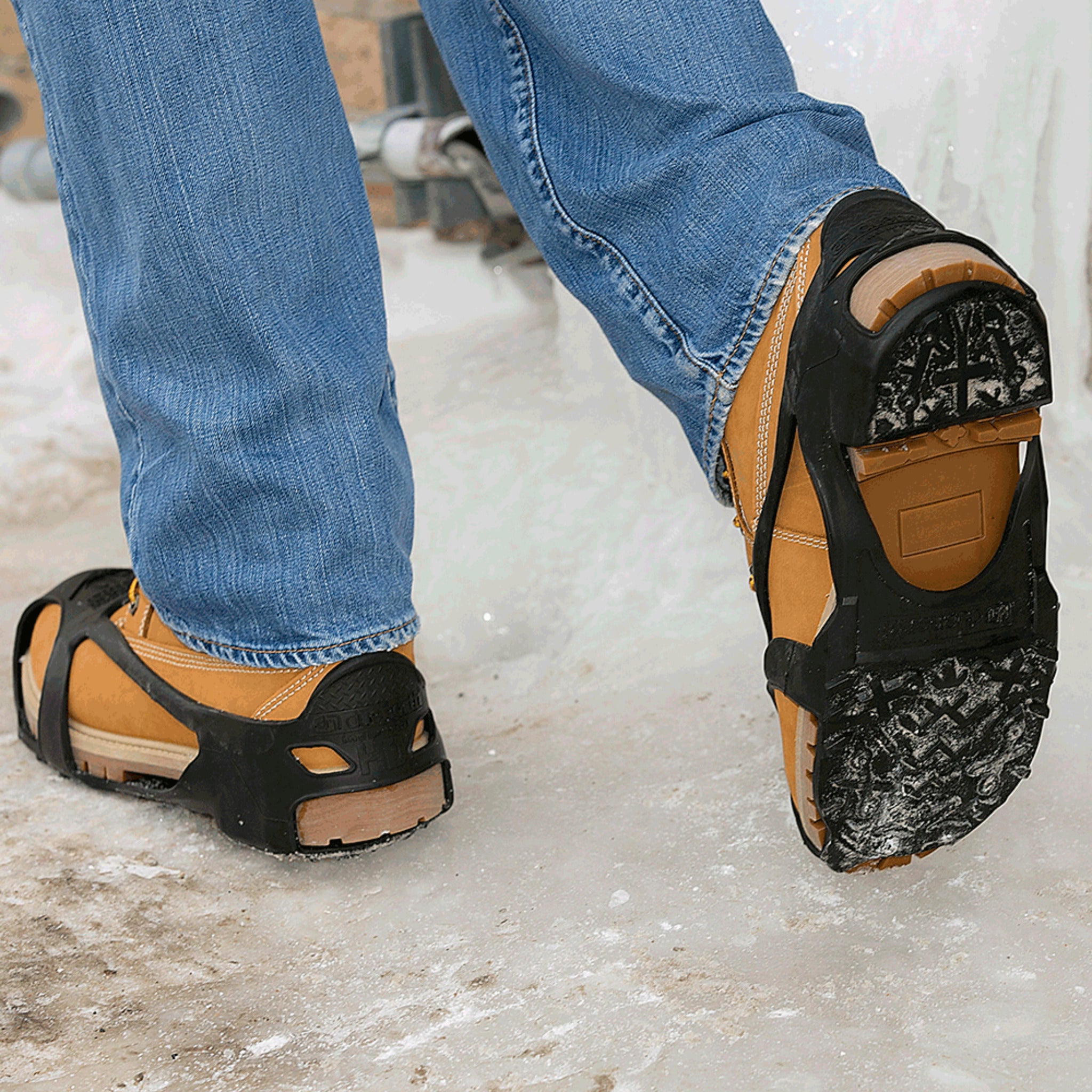 Due North Heavy Duty Industrial Ice & Snow Traction Aids Work Boots - Cleanflow