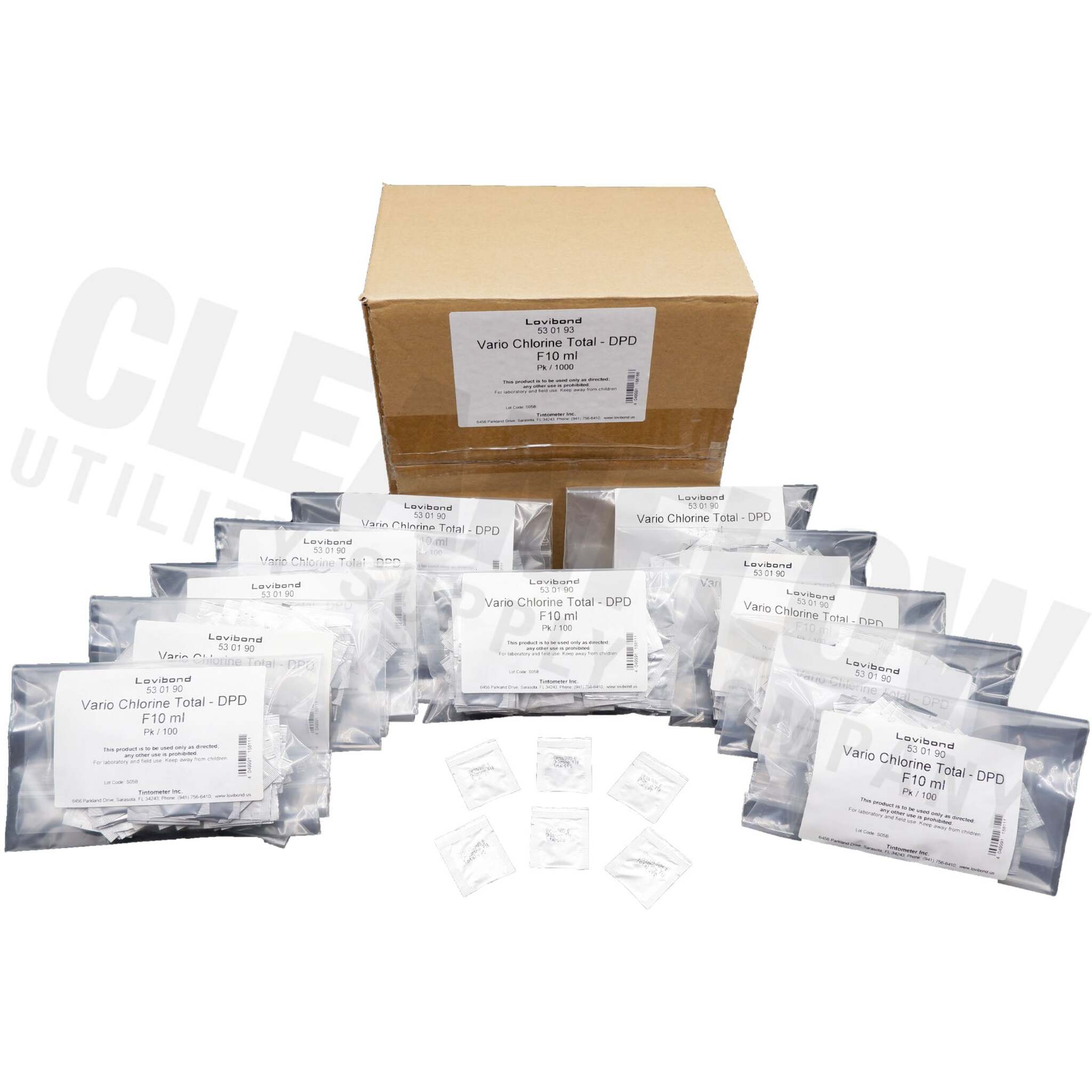 Vario 10 ml DPD Total Chlorine Powder Pillows | 1000/pk Reagents - Cleanflow