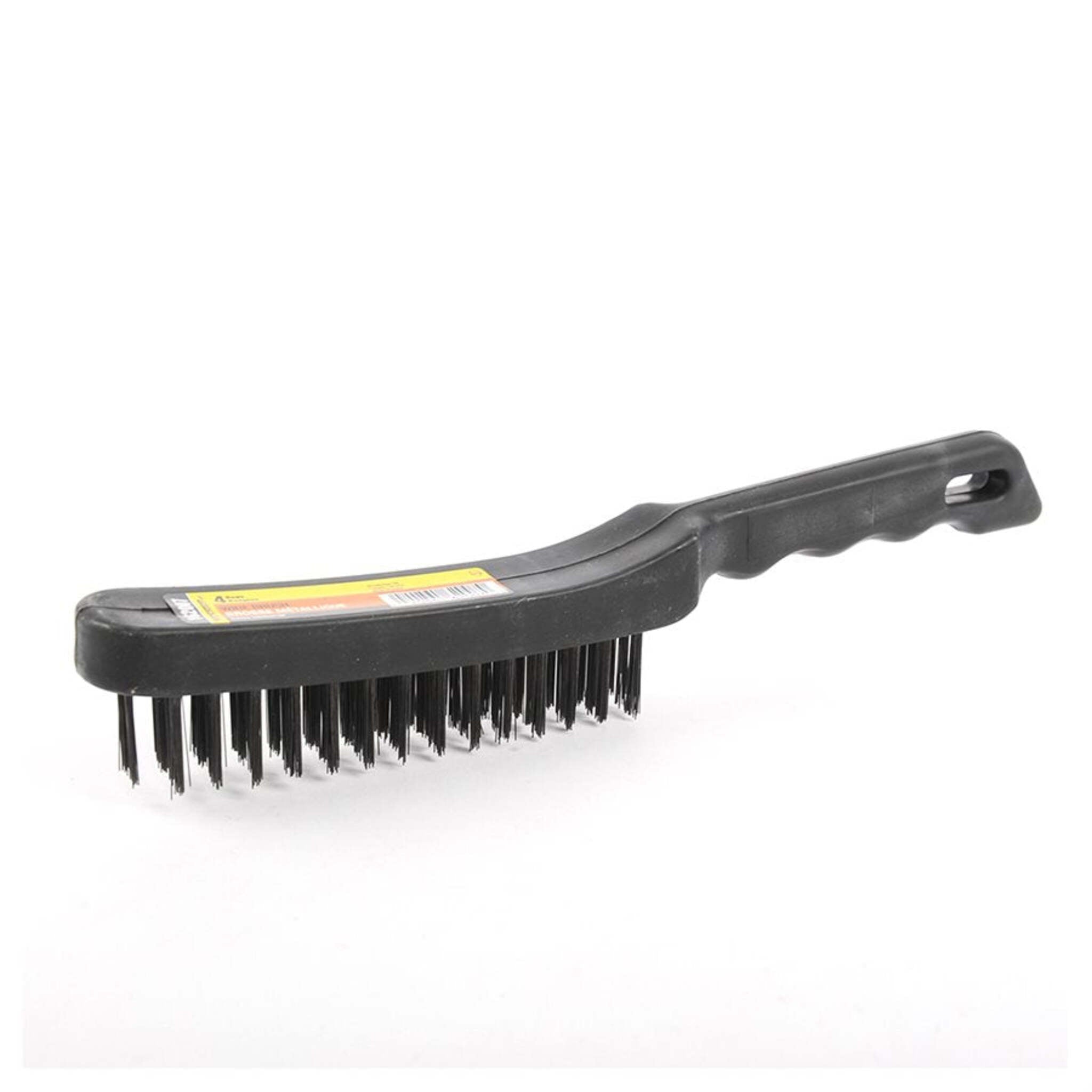 Wire Scratch Brush, Poly Handle, Tempered Steel Bristles Shop Equipment - Cleanflow