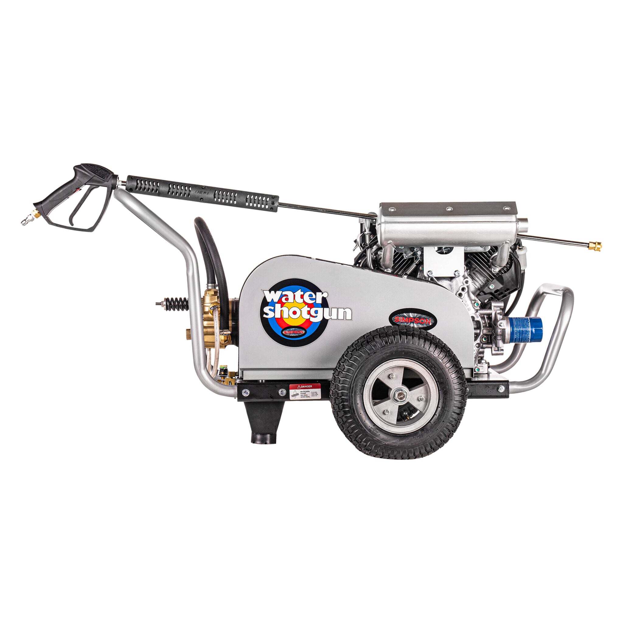 Simpson WS5050H Water Shotgun Cold Water Belt Drive Honda V-Twin GX630 Engine Pressure Washer - 5000 PSI, 5.0 GPM Triplex Pump, 50-ft Hose