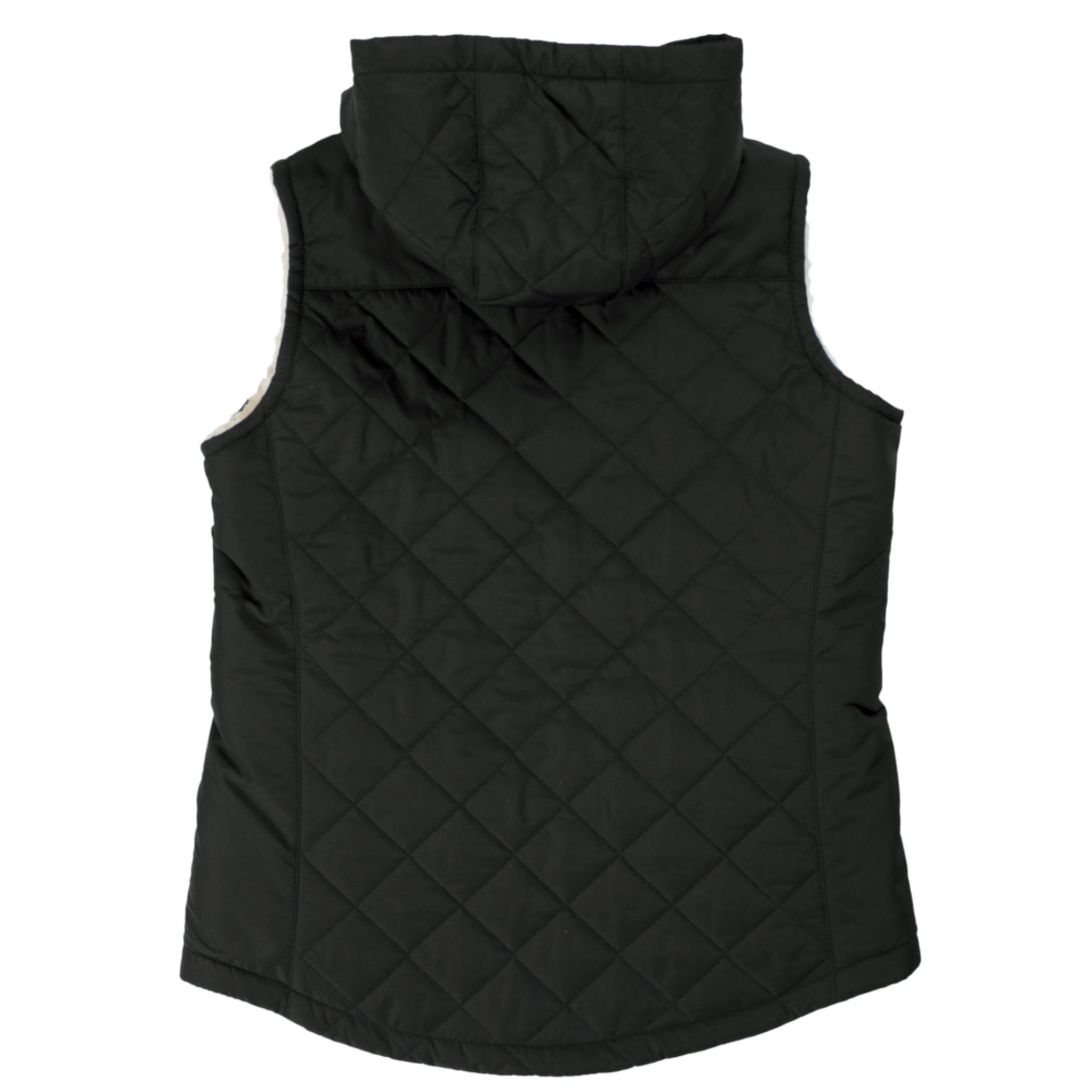 Tough Duck WV02 Women's Quilted Sherpa Lined Vest | Black | S - 2XL Work Wear - Cleanflow