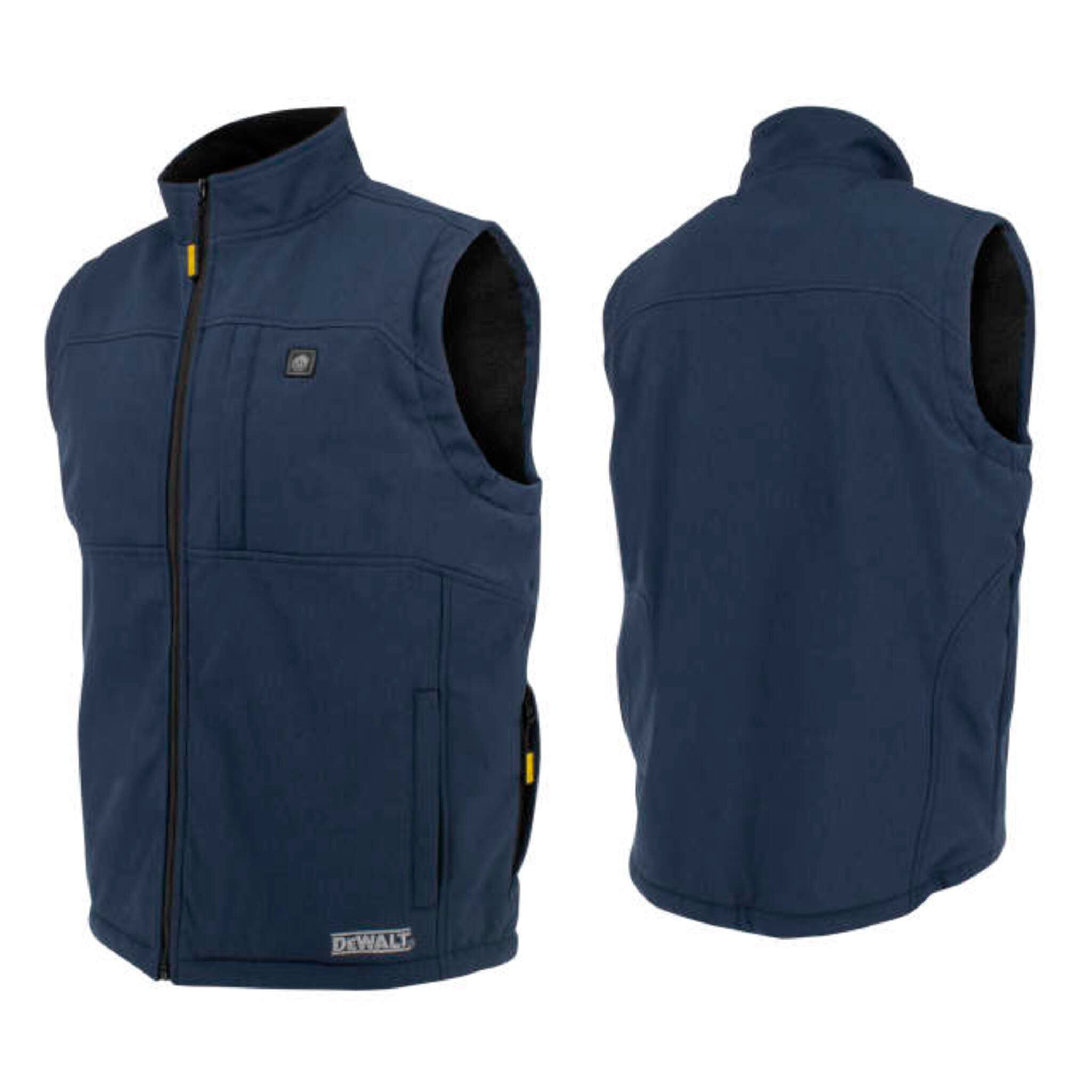 DEWALT® Men's Navy Heated Vest with Battery – Lightweight, 3 Heating Zones, Moisture-Wicking Sherpa Lining, Adjustable Fit | Sizes S-3XL