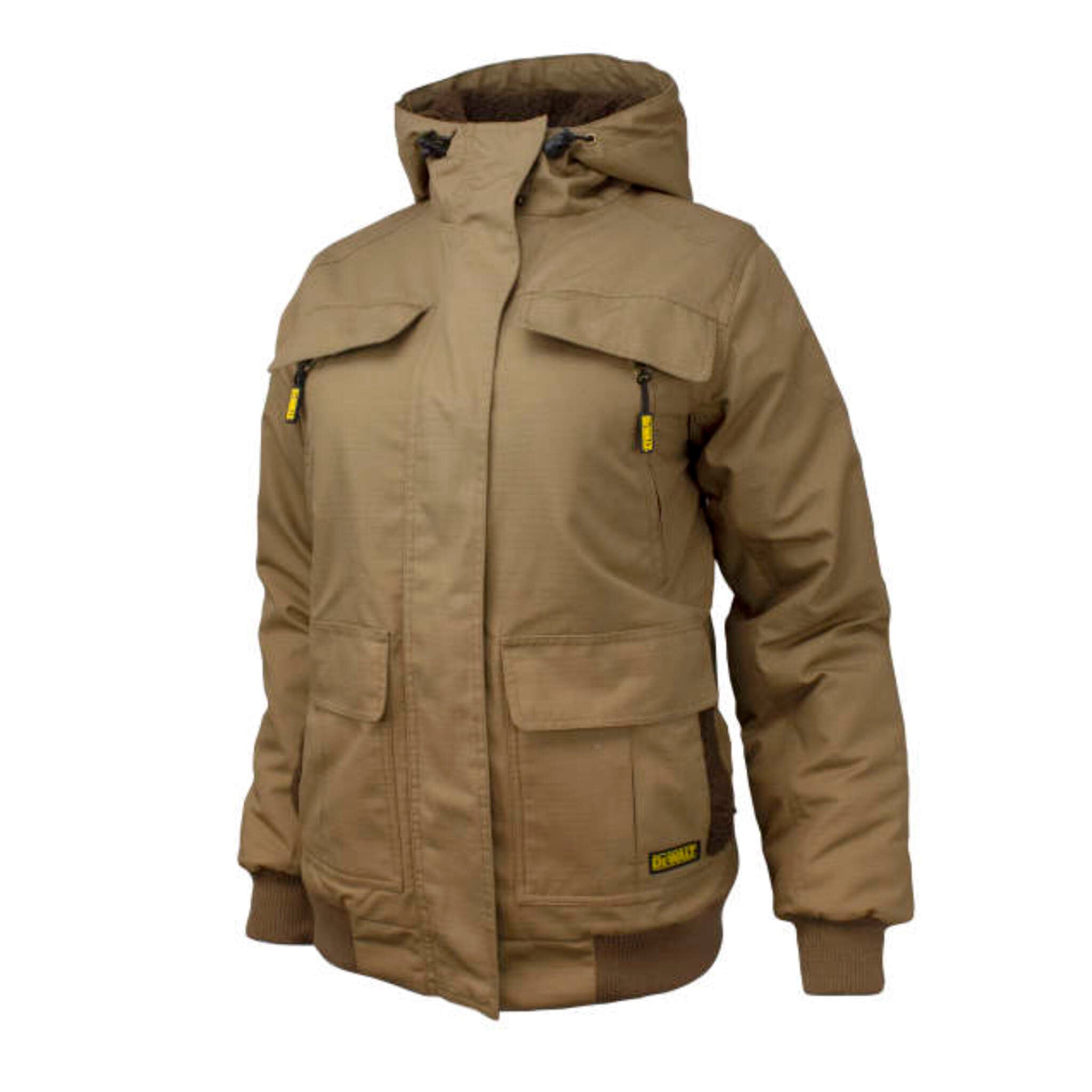 DEWALT® Women's Heavy Duty Ripstop Heated Jacket with Battery – 3 Heat Zones, Wind & Water Resistant, Sherpa Fleece Lining, 5 Pockets | Sizes XS-2XL