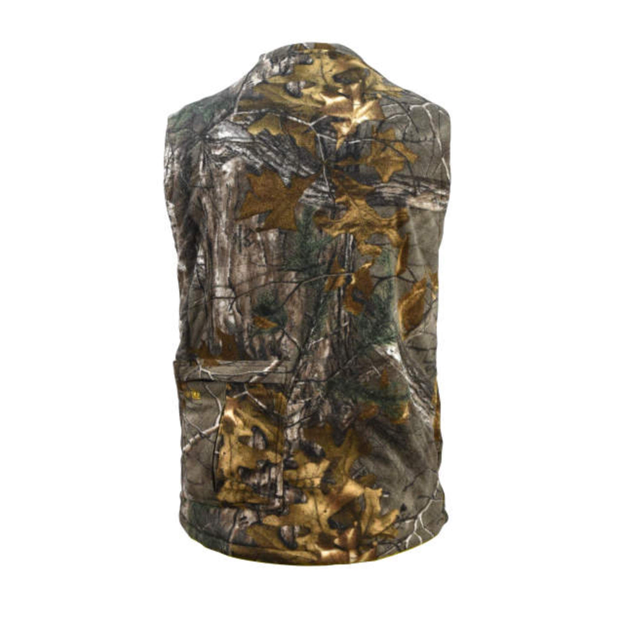 DEWALT® Realtree Xtra® Men's Camouflage Fleece Heated Vest with Battery – Lightweight, 3 Heat Settings, USB Charging, Wind Resistant | Sizes S-3XL