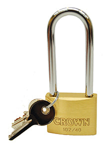 Long Shackle Brass Padlocks – Keyed Alike, 1-1/2" & 2" Bodies, Shackle Lengths from 2-1/2" to 5-1/2", Double-Locking, Hardened Steel, Solid Brass Body