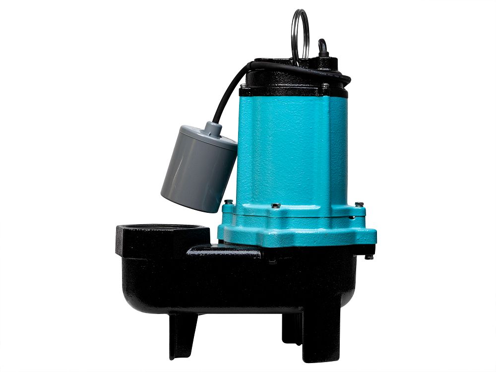 Little Giant 511433 10SC-CIA-RF Sewage Pump – 1/2 HP, 7200 GPH, 2" Solids, Cast Iron, Auto, Submersible, 115V, 20' Cord