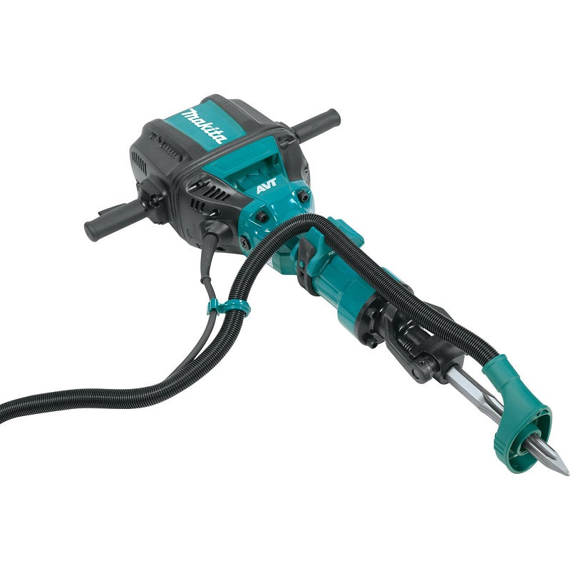 Makita HM1812 Breaker Hammer 70 lbs: Max Demolition Power, 72.8 J Impact Energy, Anti-Vibration Tech, Soft Start, LED Indicators, Dust-Free Operation