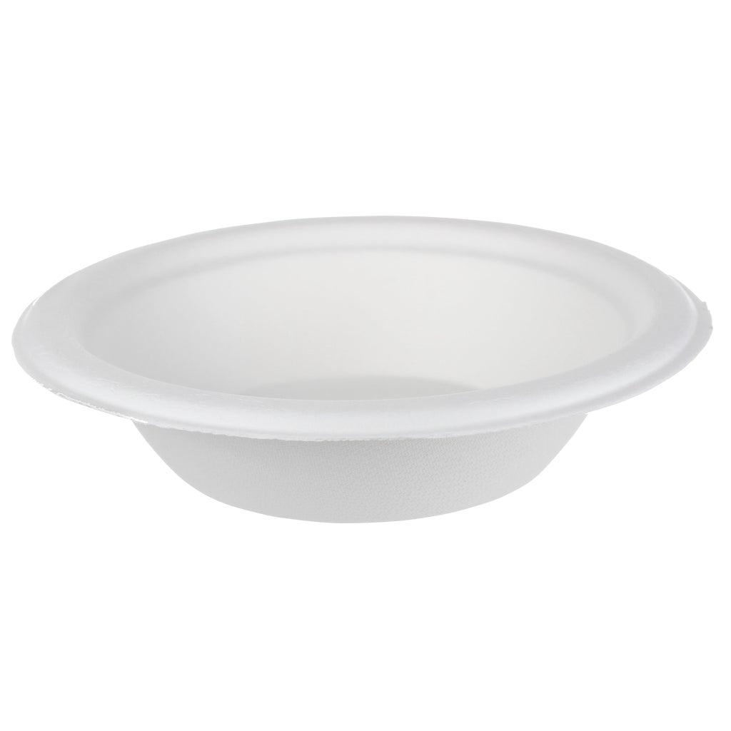 12 oz Disposable Bagasse Bowls - Microwave Safe - Pack of 500