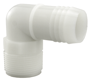 Nylon 90° Barb X MPT Hose Barb Fittings | Tough, Durable, ASTM & NSF Certified | Ideal for Water Systems, Underground Installations, and Livestock