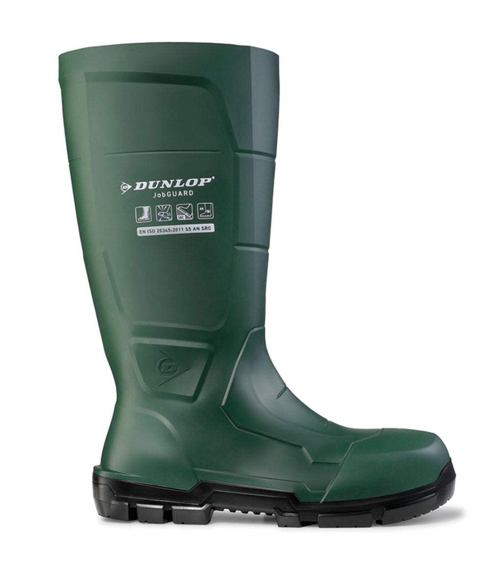 Dunlop Men's Rain Boots Jobguard Heavy Duty Plain Toe Oil Resistant Outsole | Sizes 7-14