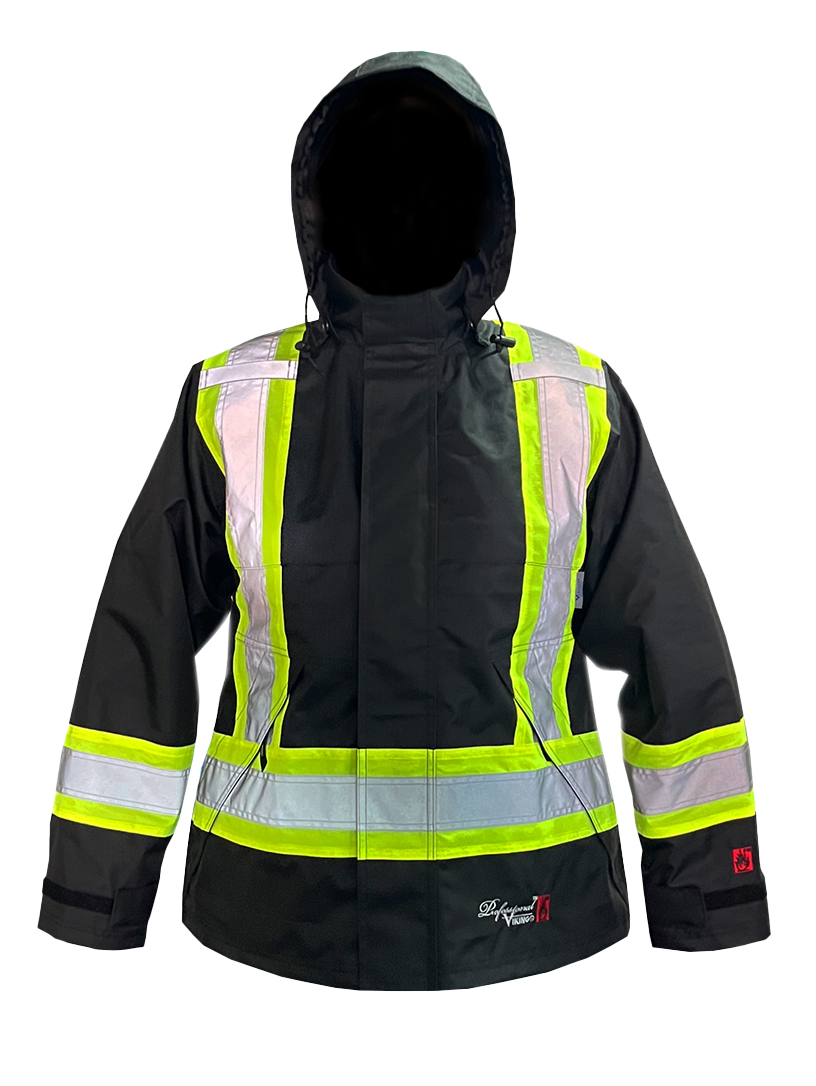 Viking Professional® 3907LFRJ Ladies Fit FR Jacket | 300D Trilobal Rip-stop, Waterproof, Windproof, ANSI/CSA Compliant, Reflective & Detachable Hood