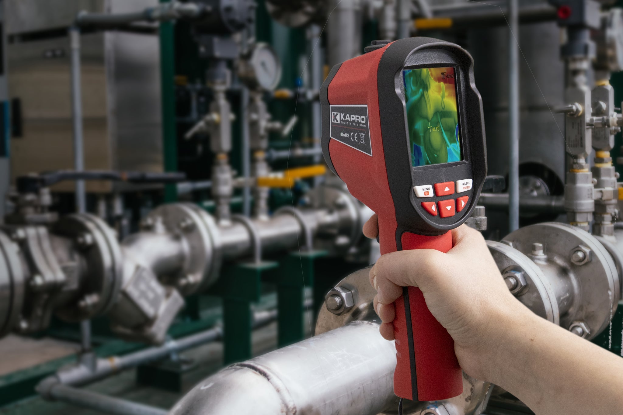 Kapro 399 Thermo-Vision™ Infrared Thermal Imager - High-Resolution, Real-Time Imaging, -4°F to 842°F Range, Rechargeable, 5 Color Palettes