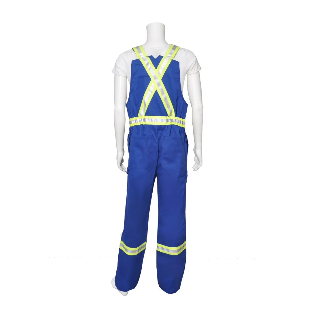 Viking Firewall FR® 41679 CSA Striped Bib Overalls, High-Visibility, Meets NFPA 2112, CSA Z462 Standards, for Oil, Gas & Utility Work | Sizes S-5XL