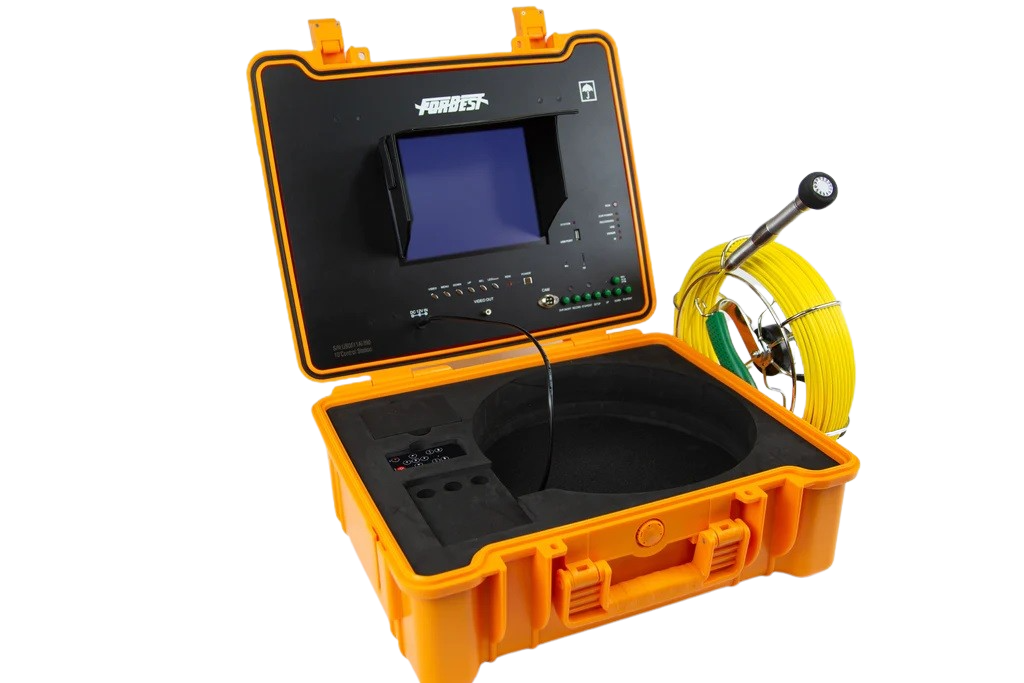 Forbest 4188H Luxury Portable Sewer Camera with 130-Ft Cable, 512 Hz Transmitter and Meter Counter, 130FT