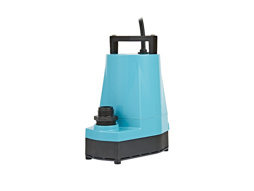 Little Giant 5-MSP Submersible Utility Pump – 1/6 HP, 1500 GPH, 10' Cord, Aluminum, 115V, 25 GPM, Non-Clog Design