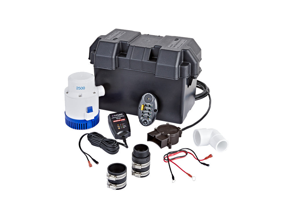 Little Giant SPBS-1HF Sump Pump Backup System – 1 Amp Charger, 12V DC Pump, 2,520 GPH, 20' Lift, 115V, Model 506404