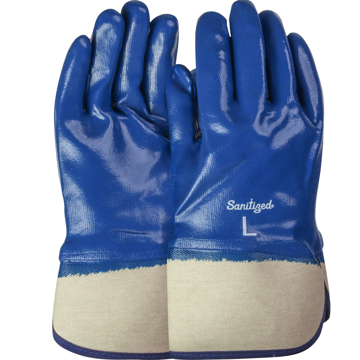 ArmorTuff® Nitrile Dipped Glove with Jersey Liner and Smooth Finish on Full Hand - Plasticized Safety Cuff