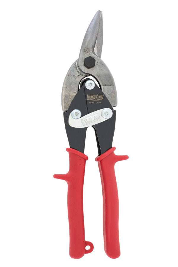 ChannelLock 10-Inch Left Aviation Snip - Molybdenum Alloy Steel, 8:1 Compound Leverage, Cuts 18ga Steel, Precision Blades, Left Curve Cutting