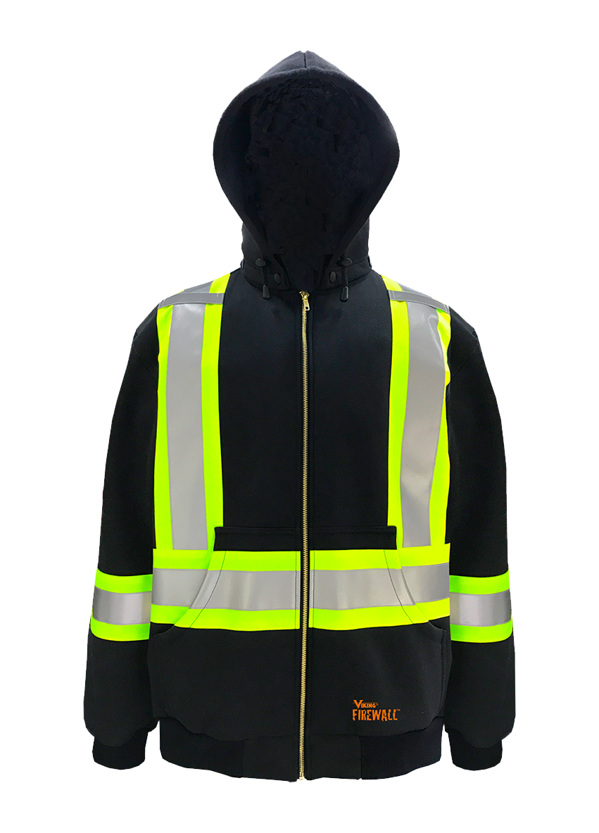 Viking® 64H122200 Firewall FR® Hoodie - Flame-Resistant, CAT2 Arc Rated, 400 GSM Cotton, CSA Z96-15 Class 1, Level 2, Detachable Hood, Sizes S-6XL