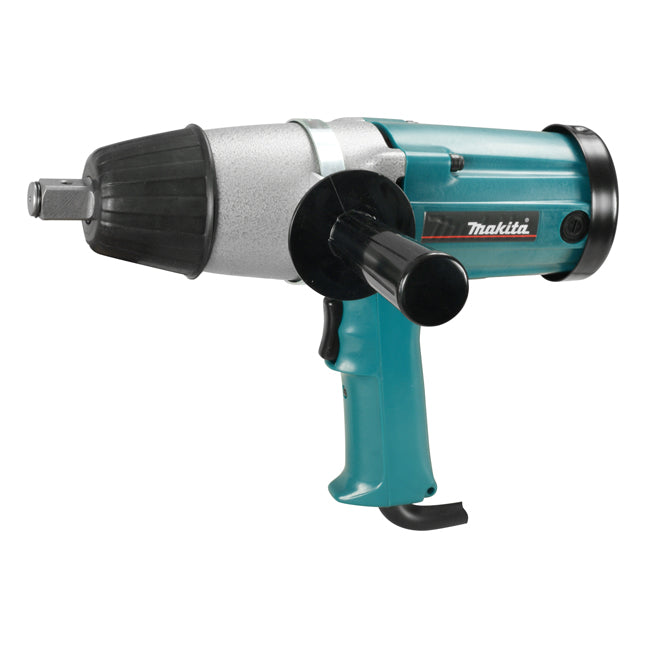 Makita 6906 3/4" Reversible Impact Wrench with Case: 433 ft/lbs Torque, 9.0 AMP Motor, Adjust Side Handle, Heavy Duty Rubber Bumper, Ergonomic Design