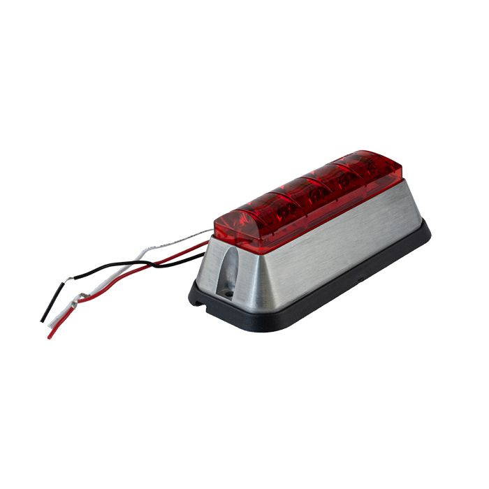 Techspan Red Rectangular LED Warning Light (Strobe Pattern)