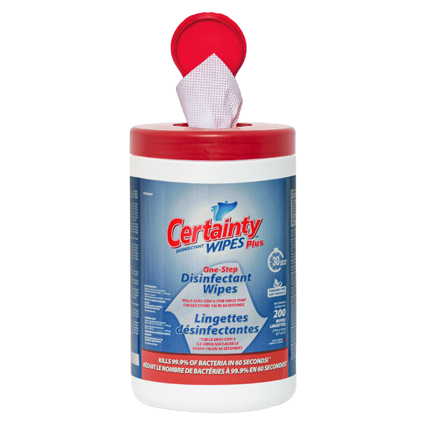 Certainty™ Plus Disinfectant Wipes - Tub of 200 Wipes