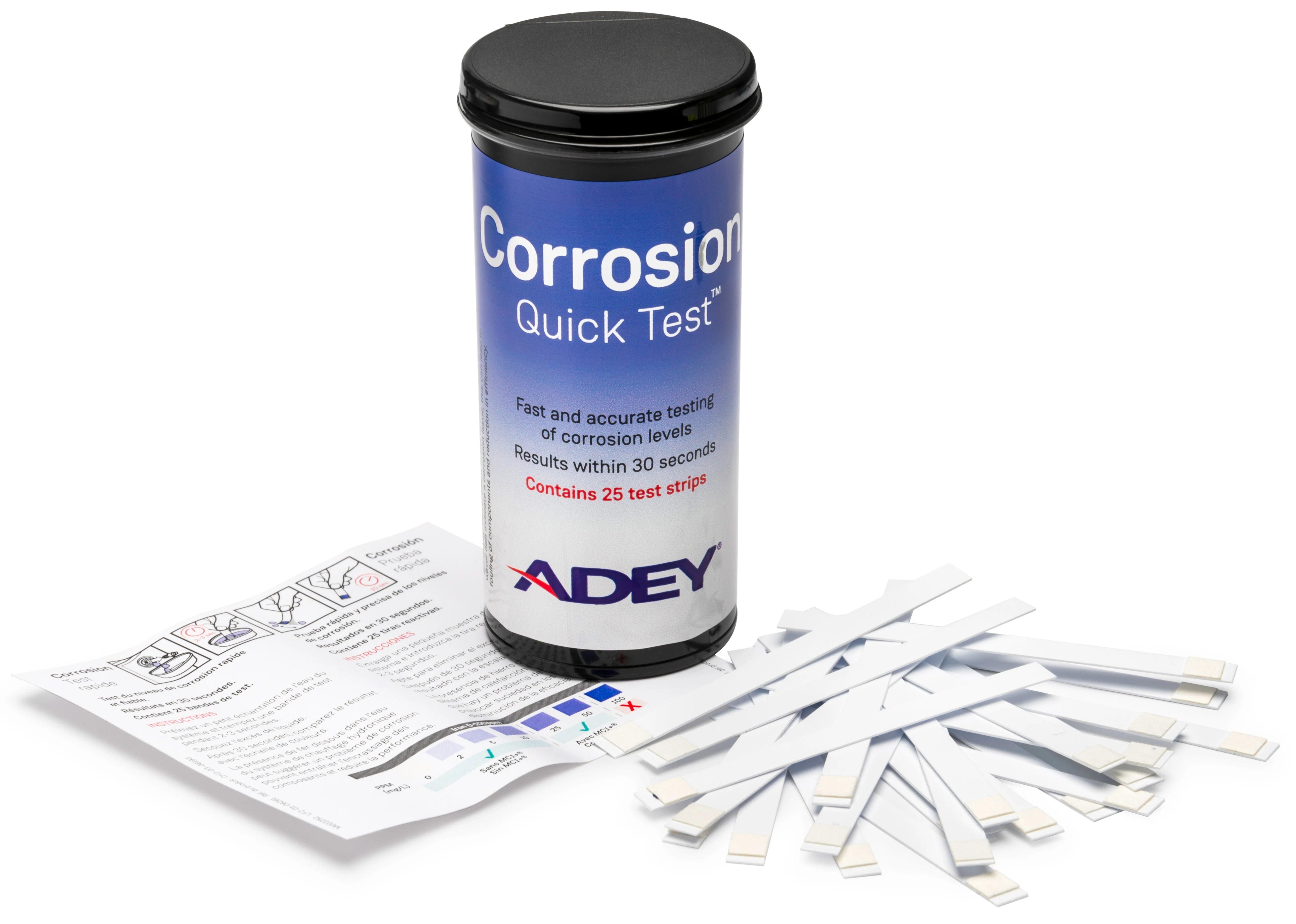 Adey Corrosion Test Strips (25 / Canister)