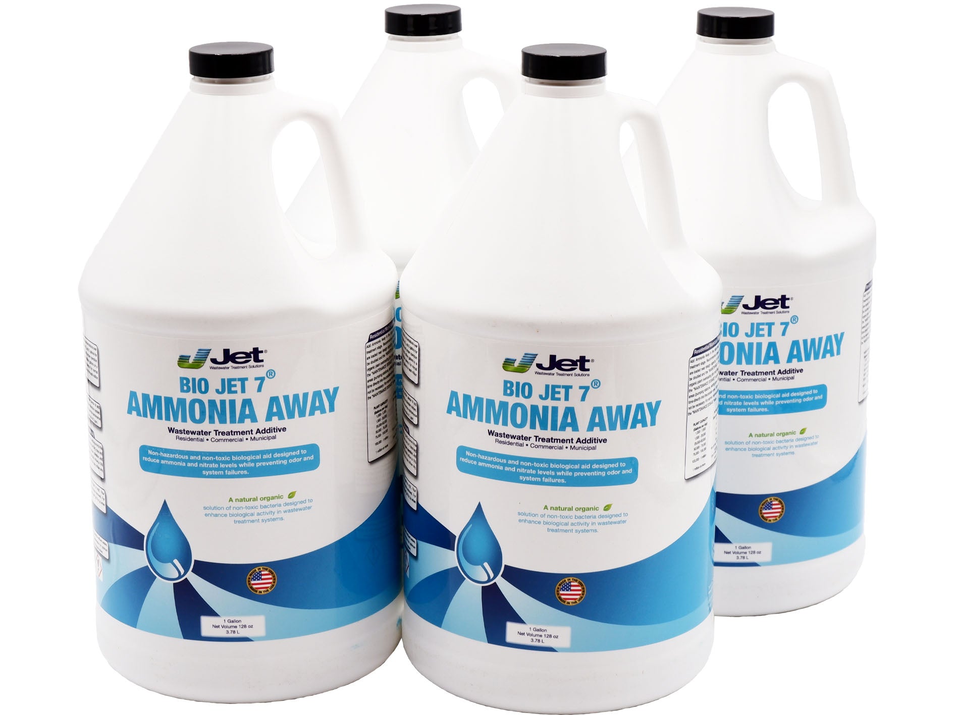 Bio Jet 7 Ammonia Away | 1 Gallon Container | Case of 4