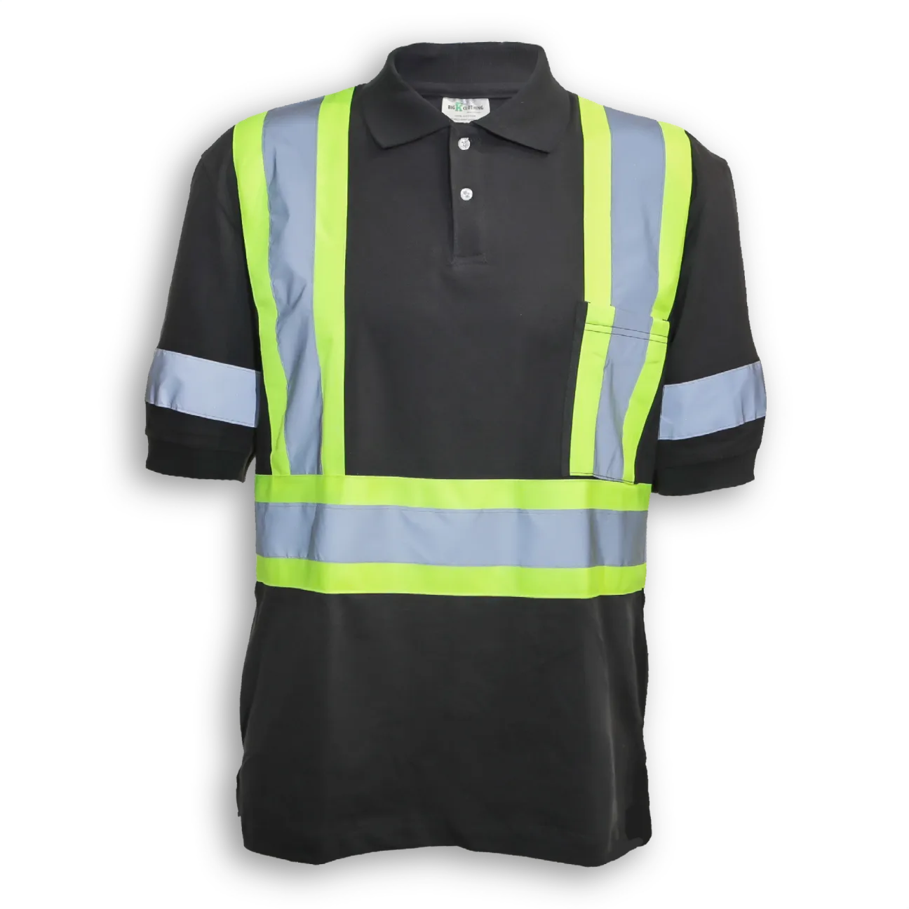 Big K BK3507 Hi-Vis 100% Cotton Polo Safety Shirt with Chest Pocket